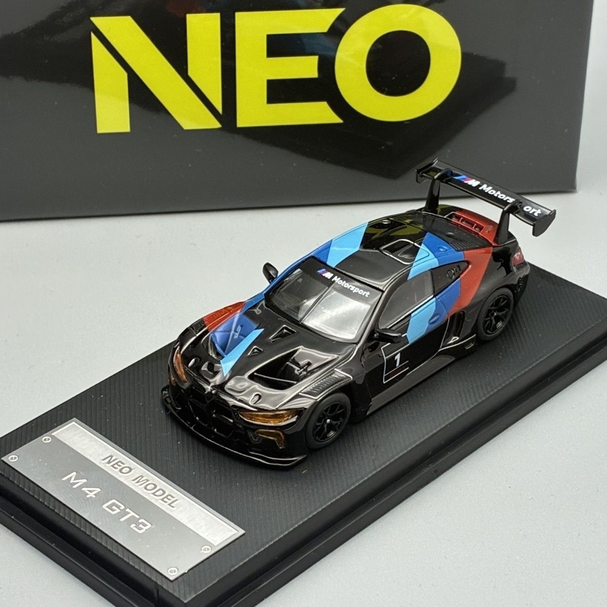 1/64 NEO BMW M4 GT3 Painted No.1 Diecast Model Car.