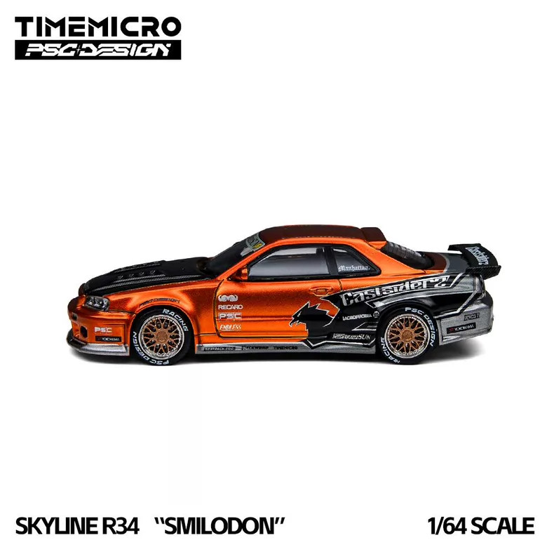 1/64 TimeMicro Nissan Skyline GT-R R34 Smilodon Eastsiderz Event Limited Car New