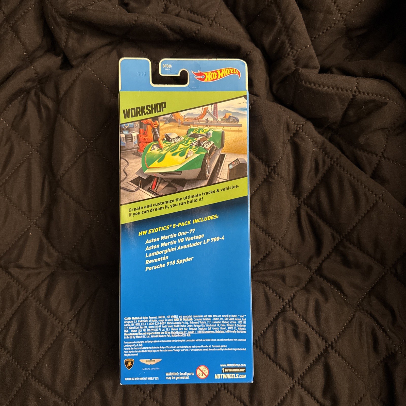 HOT WHEELS 2014 – 5 Pack – HW Exotics – Aston Martin Lamborghini Porsche