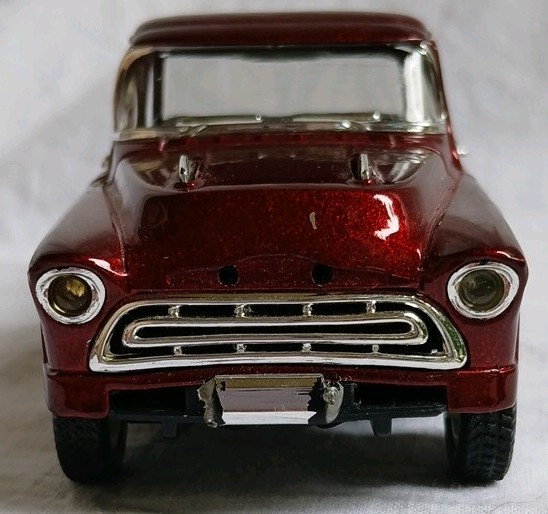 Chevrolet Cameo 1958 Red Silver Black Diecast Pickup Truck 1:43 Scale Model