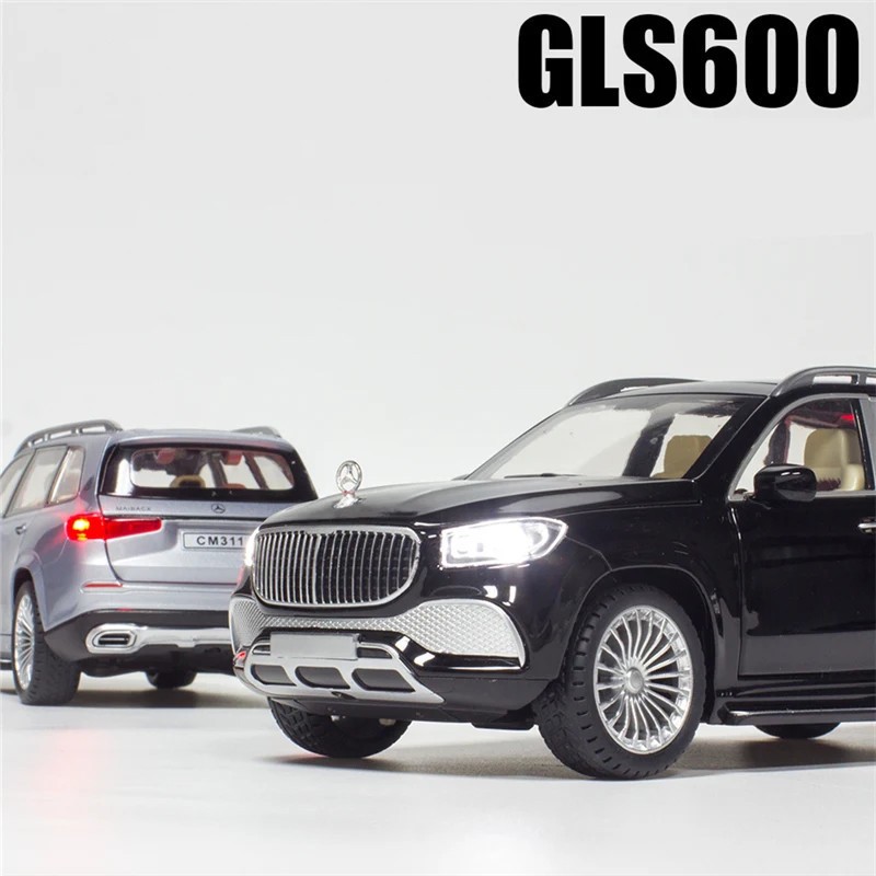 1:24 Benz Maybach GLS GLS600 SUV Diecast Alloy Car Model Simulation Sound Light