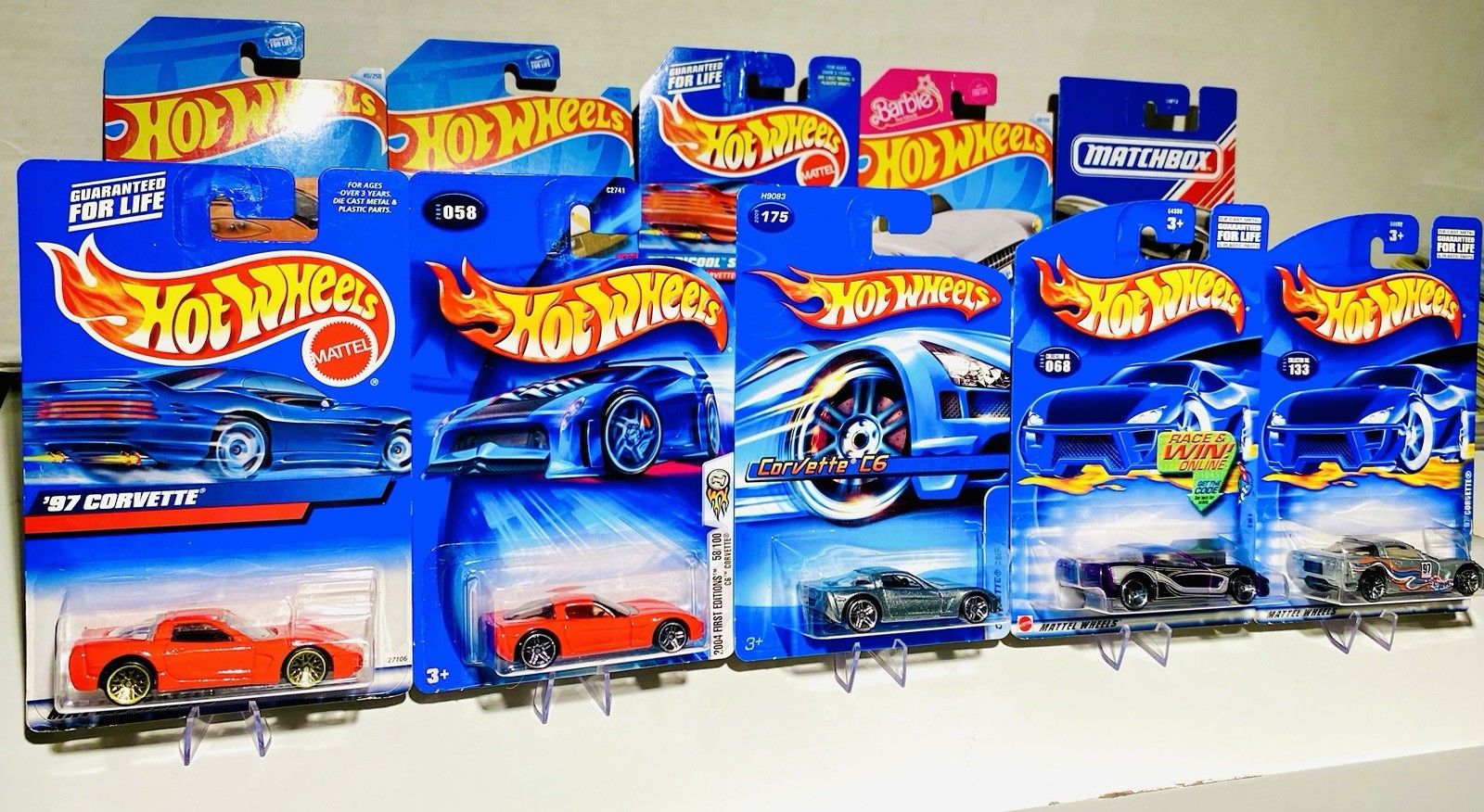x10 Hot Wheels CORVETTE Big Lot of 10 Variety Cars New in Box FULL LIST IN DESC