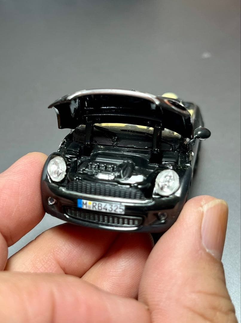 BMW MINI Cooper S Convertible 1/43 Black Miniature Car with Box