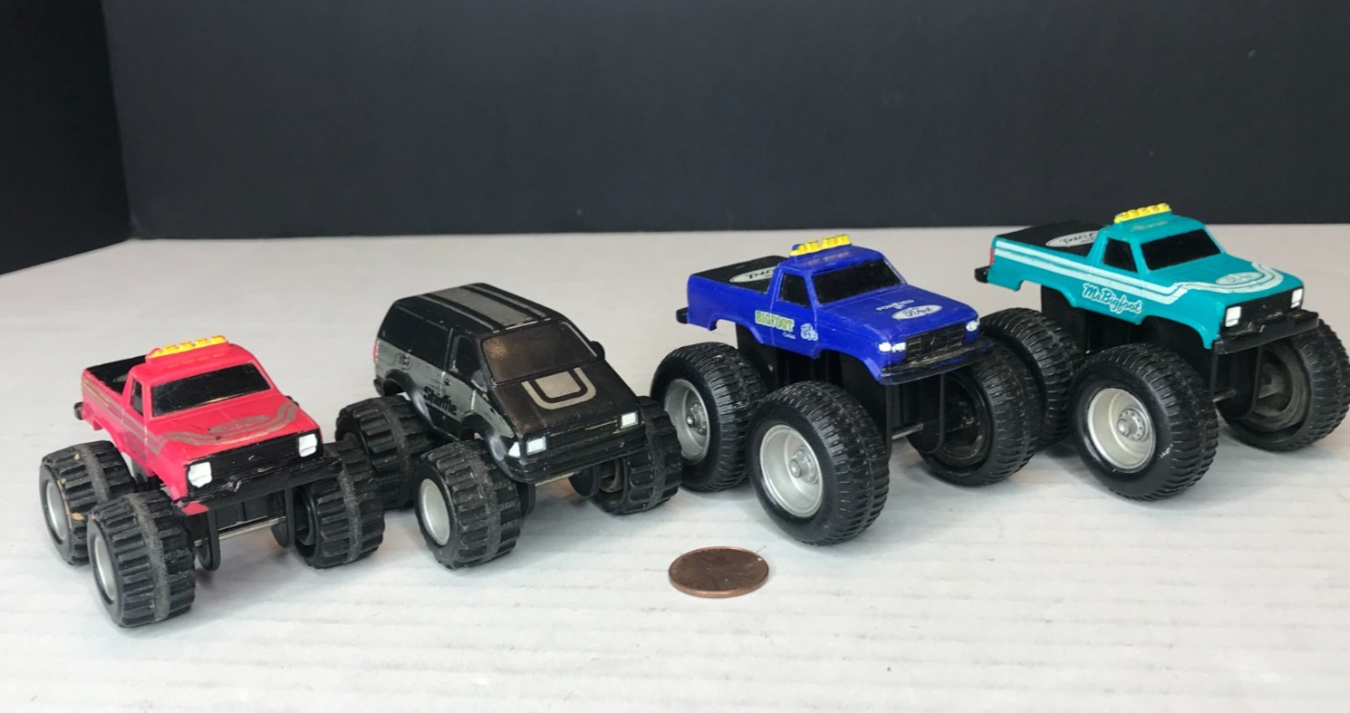 1987 McDonald’s Bigfoot, Ms Bigfoot, & Shuttle 4×4 Ford Monster Truck Van Lot