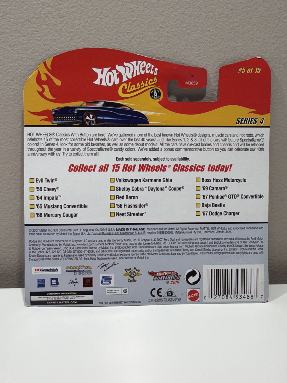 Hot Wheels ’68 Mercury Cougar #5 – Pink – 2008 Hot Wheels Classics B32
