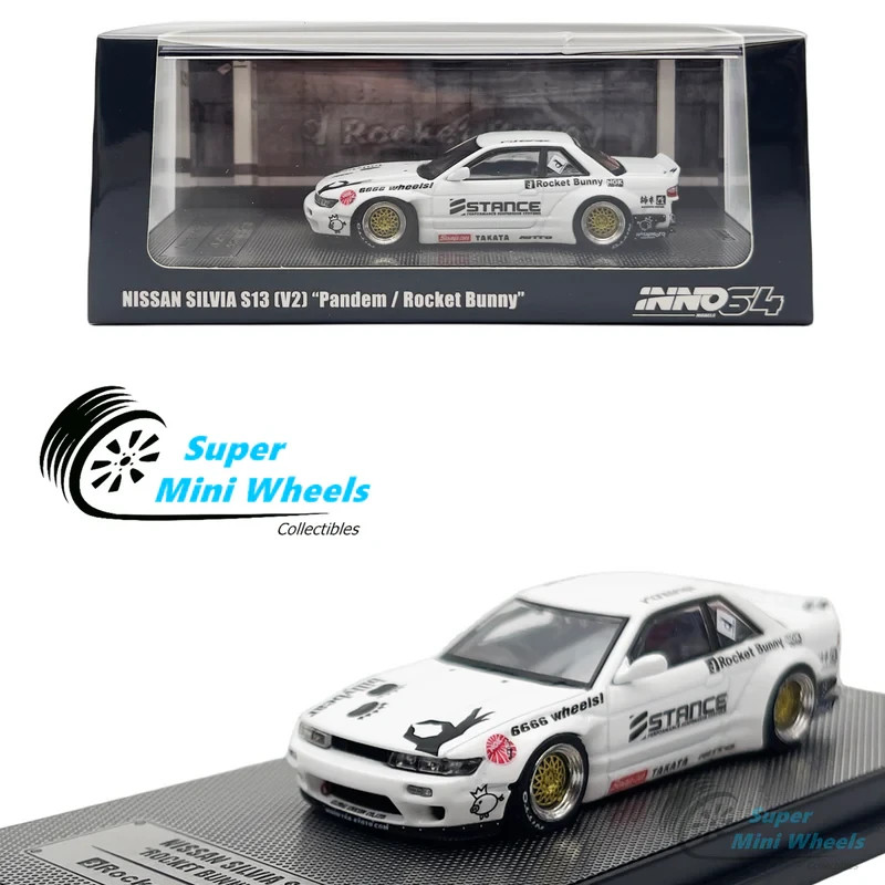 INNO64 1:64 Nissan Silvia S13 “Rocket Bunny” V2 White