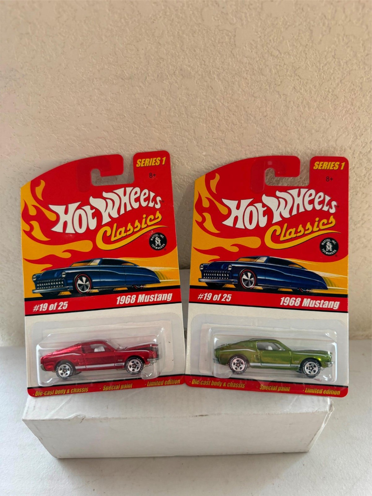 Hot Wheels Classics Series 1 1968 Mustang Lot of 2 N5