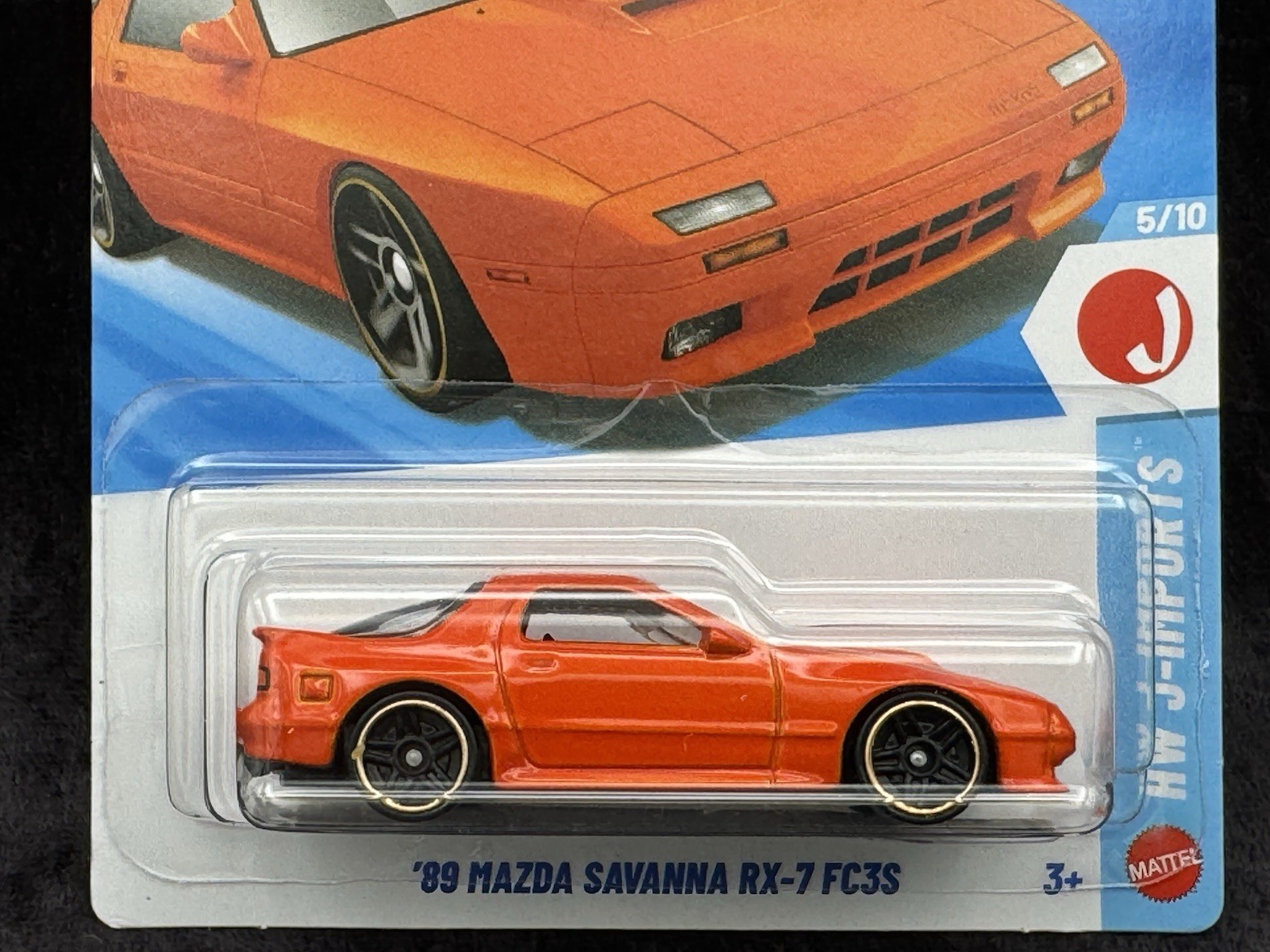 Hot Wheels 2026 HW: J-Imports 5/10 Orange ’89 Mazda Savanna RX-7 FC3S