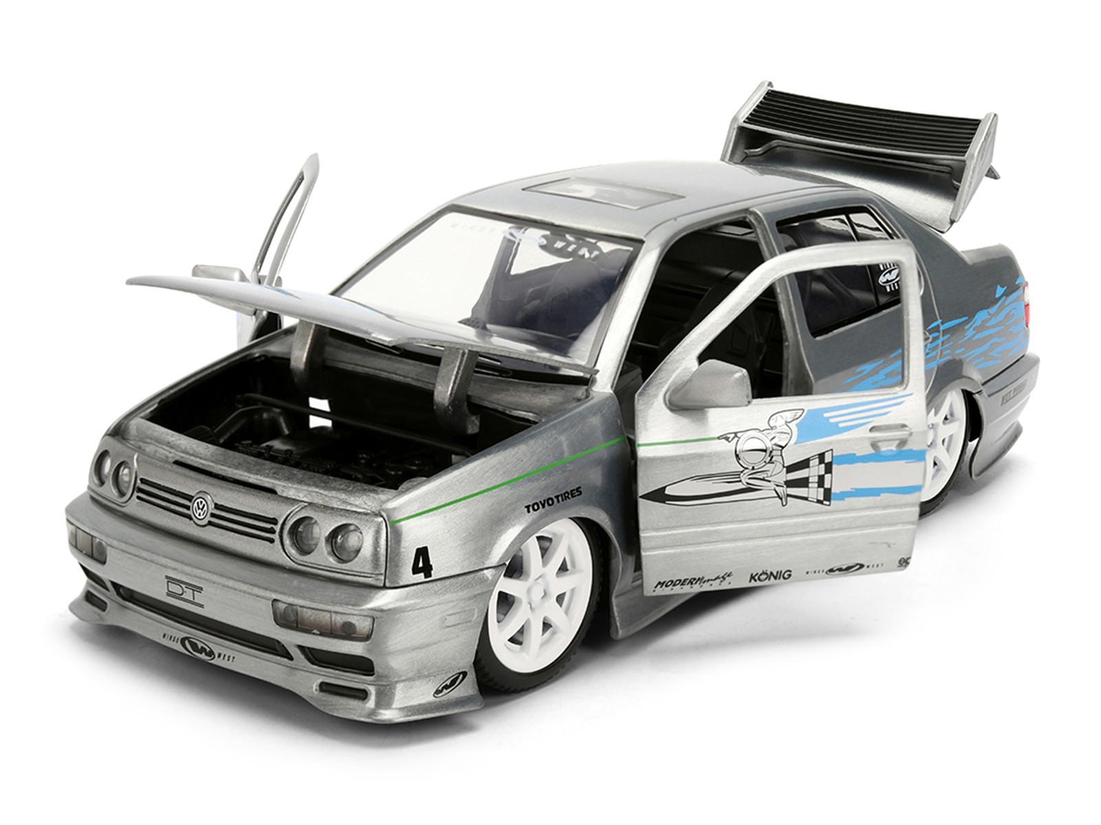 VOLKSWAGEN JETTA COLOR BRUSH “FAST & FURIOUS 25 YEARS” 1/24 MODEL BY JADA 37820