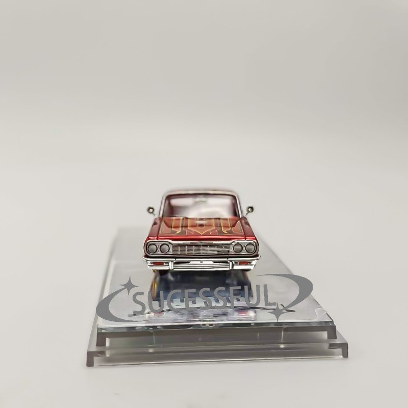 1:64 97M 1964 Chevy Impala SS Red Hydraulic Lowrider Alloy Diecast ReplicaModel