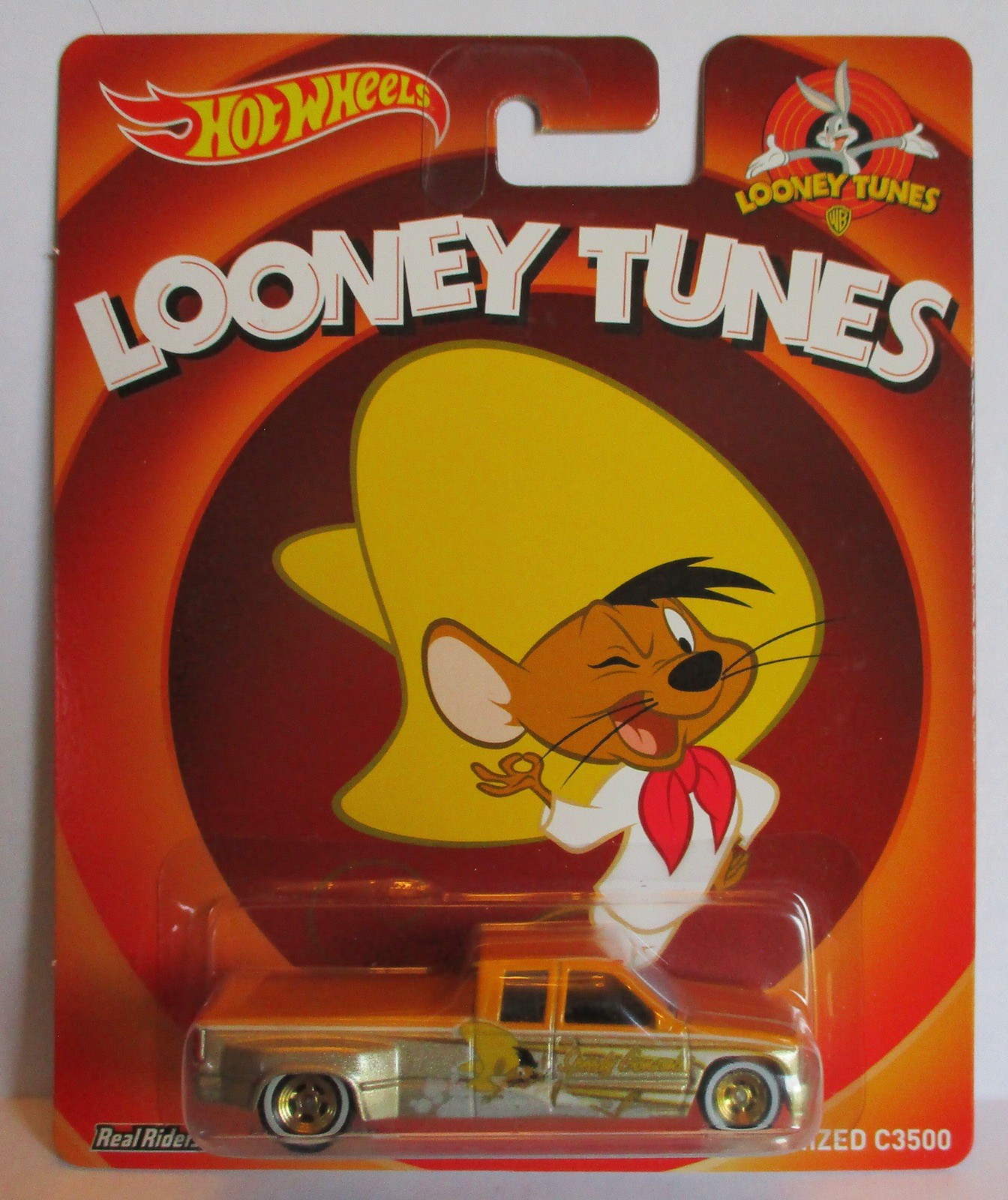 HOT WHEELS POP CULTURE LOONEY TUNES SPEEDY GONZALEZ CUSTOMIZED C3500 YELLOW