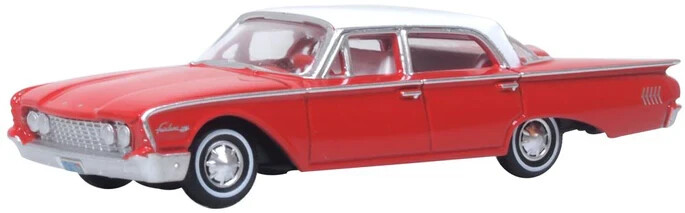Oxford 1960 FORD Fairlane Sedan 500 Town Red 1/87 HO diecast