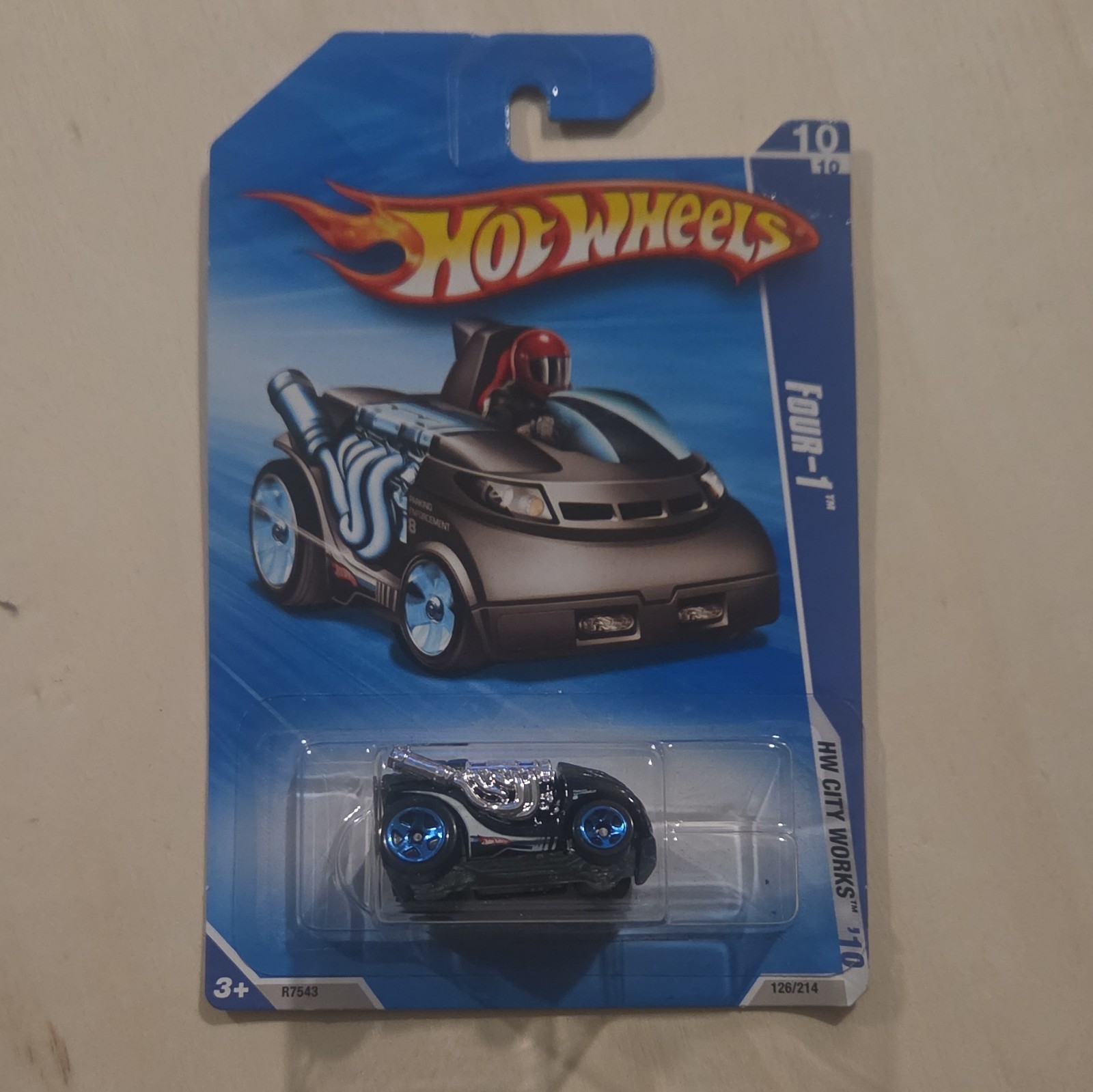 Hot Wheels FOUR-1 HW City Works 2009 1:64 Diecast Car Black Blue Silver Unopened