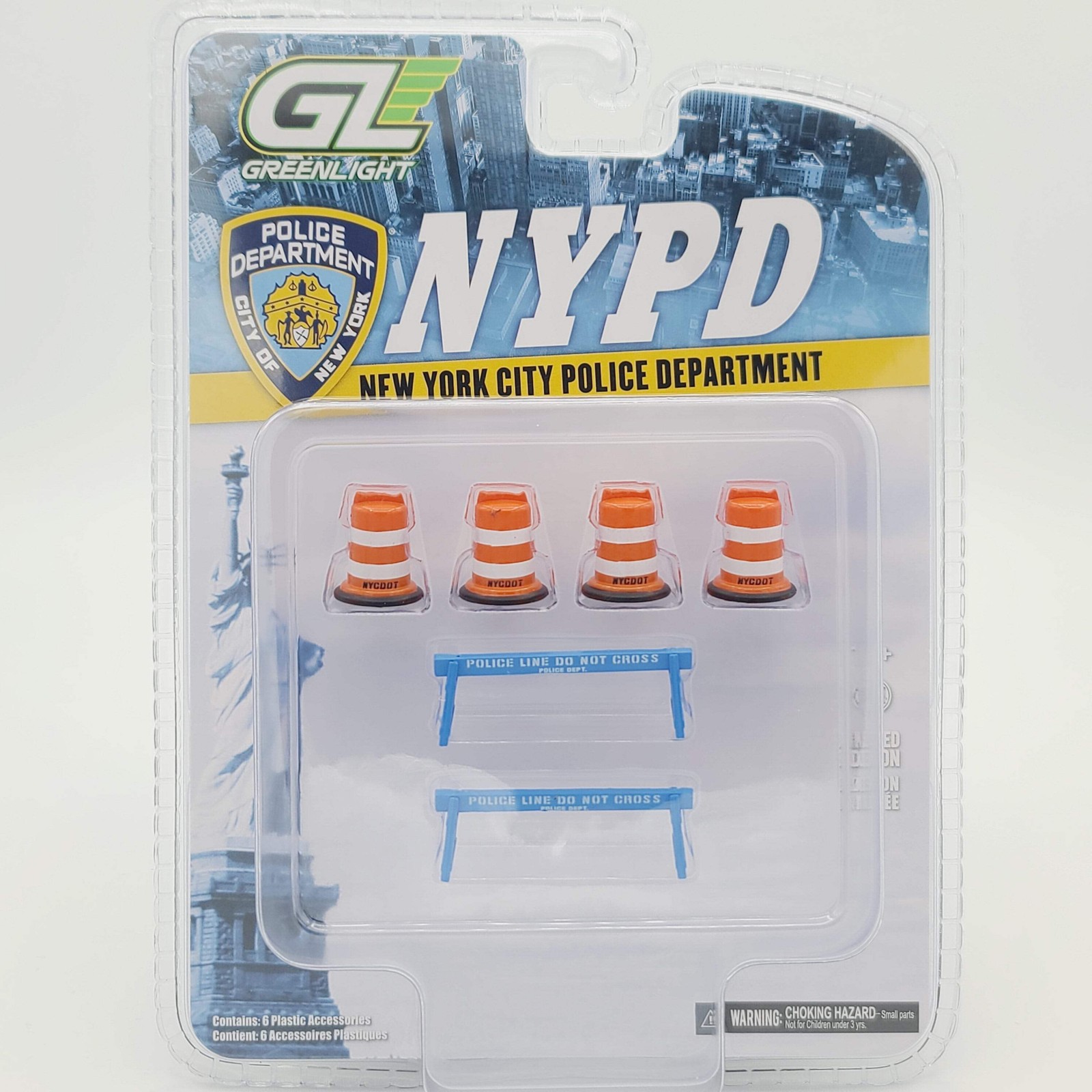 GreenLight – NYPD Road Barriers Accessory Pack – 1:64, New York City Police