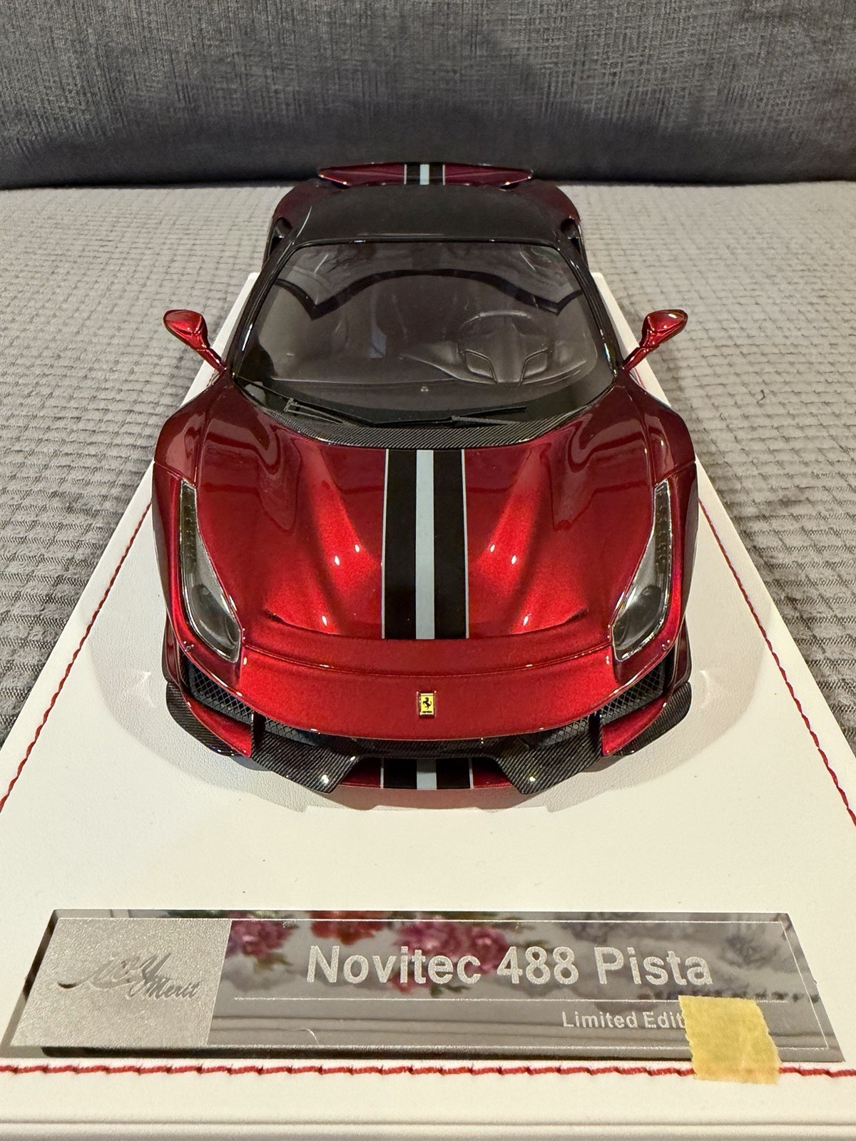 1/18 IVY Model Novitec Ferrari 488 Pista Rosso Red Metallic Limited With Case