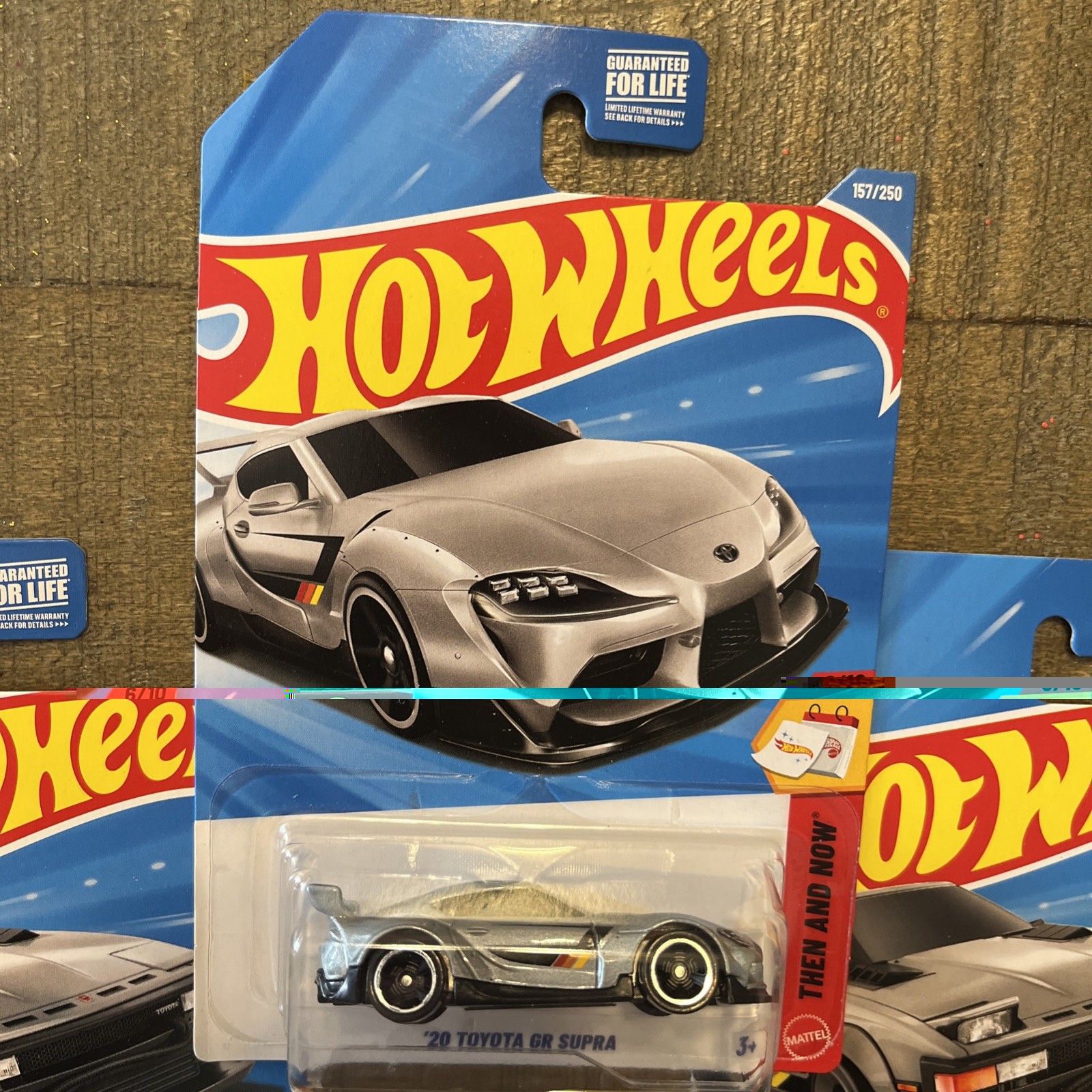 Hot Wheels Silver ’20 Toyota GR Supra & ’82 Toyota Supra Gray, JDM Lot Of 3