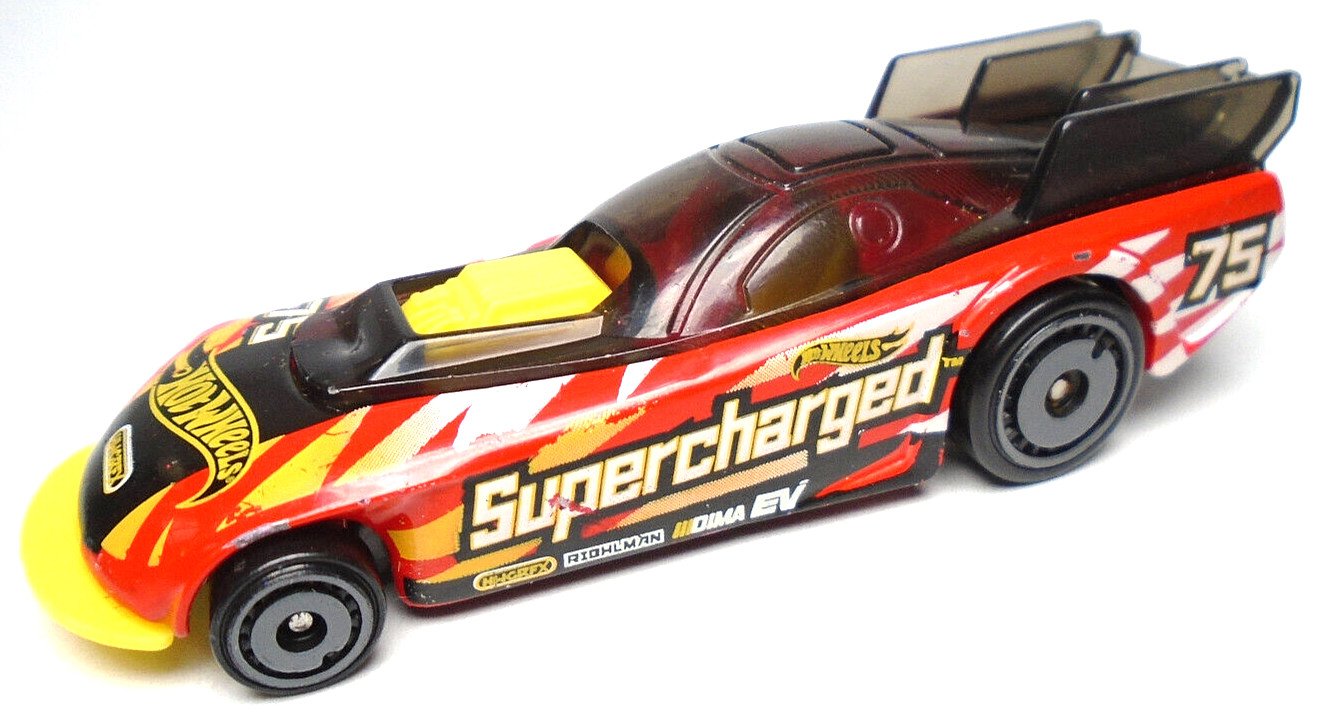 2019 HOT WHEELS SUPERCHARGED #75 RED 1:64 DIECAST 3 3/8″ FUNNY CAR DRAGSTER