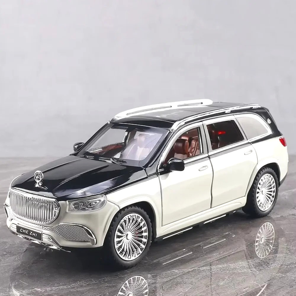 1:24 MERCEDES GLS600 Maybach Alloy Diecast Luxury Car Model Sound/Light Toy Gift