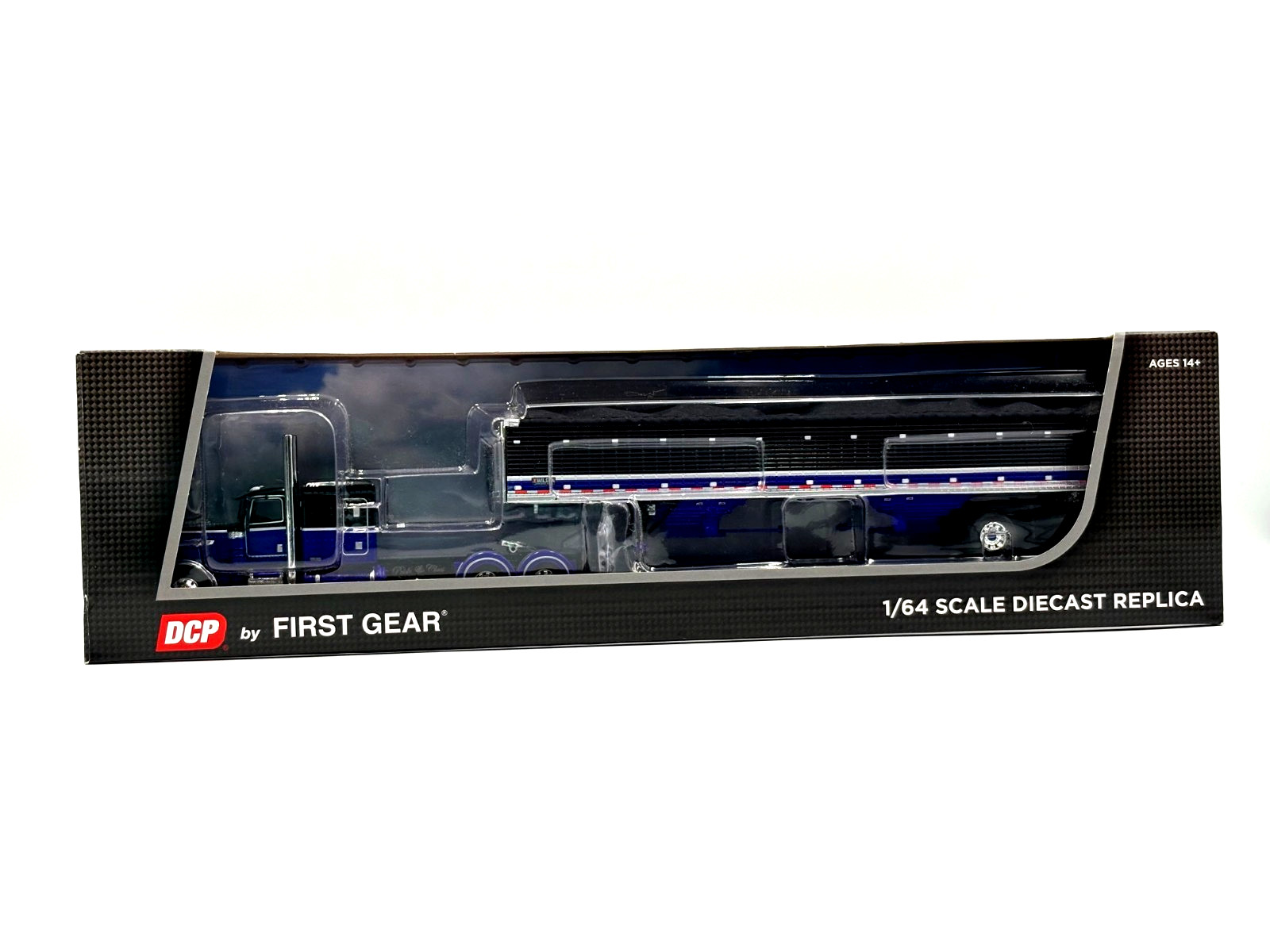 DCP 1/64 Peterbilt 389 Pride N Class Flat Top w/ Wilson Grain Trailer 60-2153