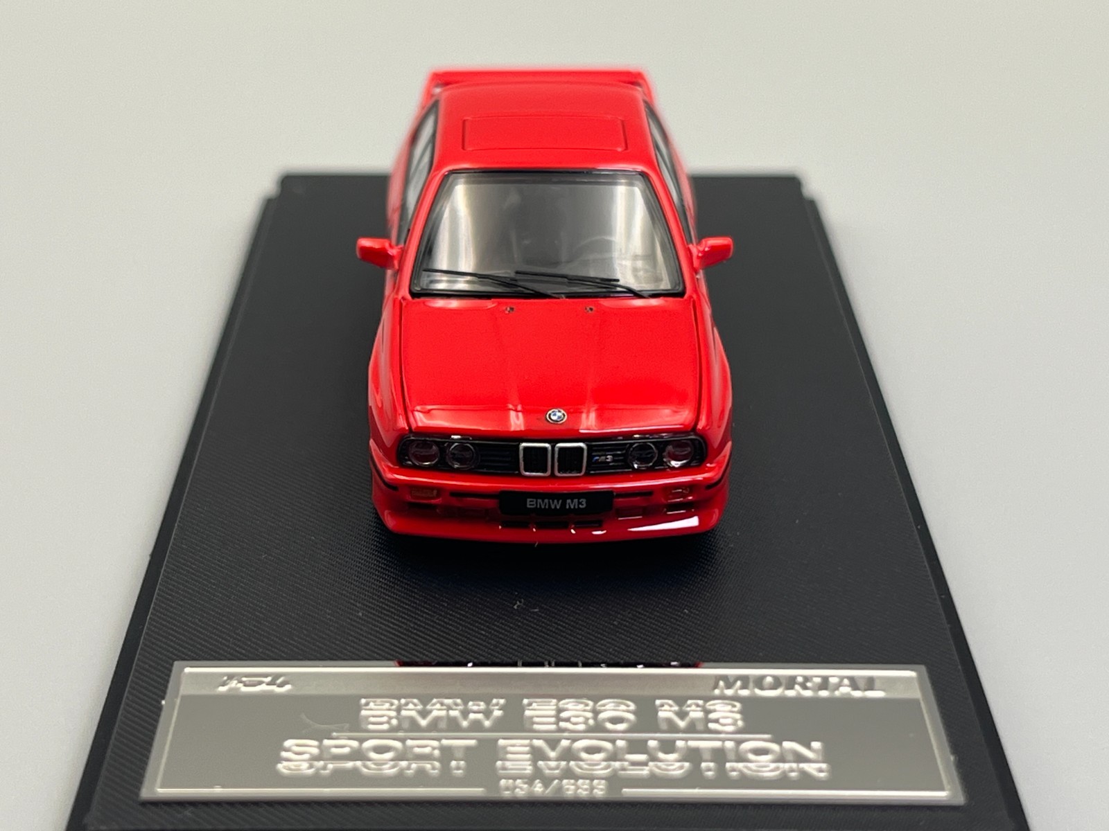 BMW E30 M3 Sport Evolution Red 1/64 scale Mortal Model with case