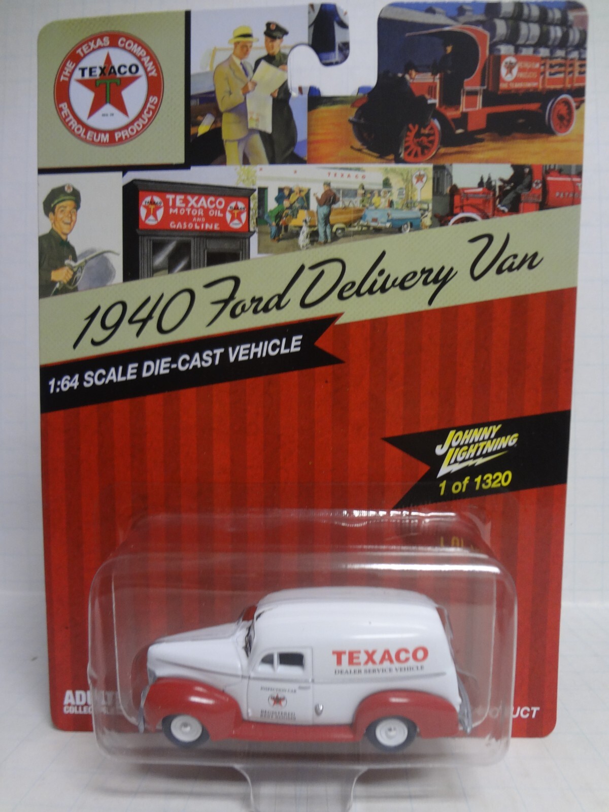 Johnny Lightning 1940 Ford Delivery Van TEXACO 1 of 1320 – Heritage Texaco