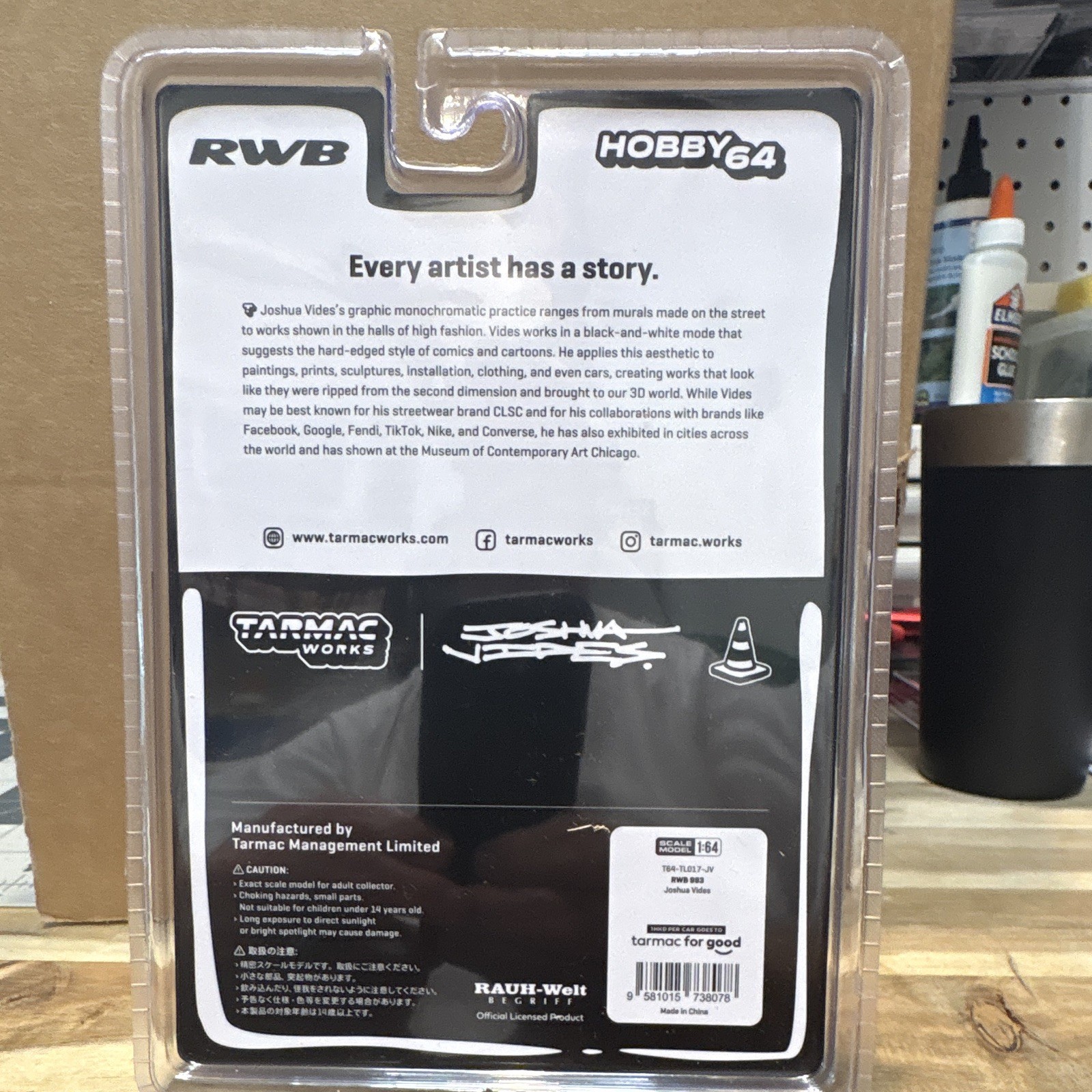 Tarmac Works HOBBY64 RWB 993 Porsche 1:64 Black/White Diecast Unopened