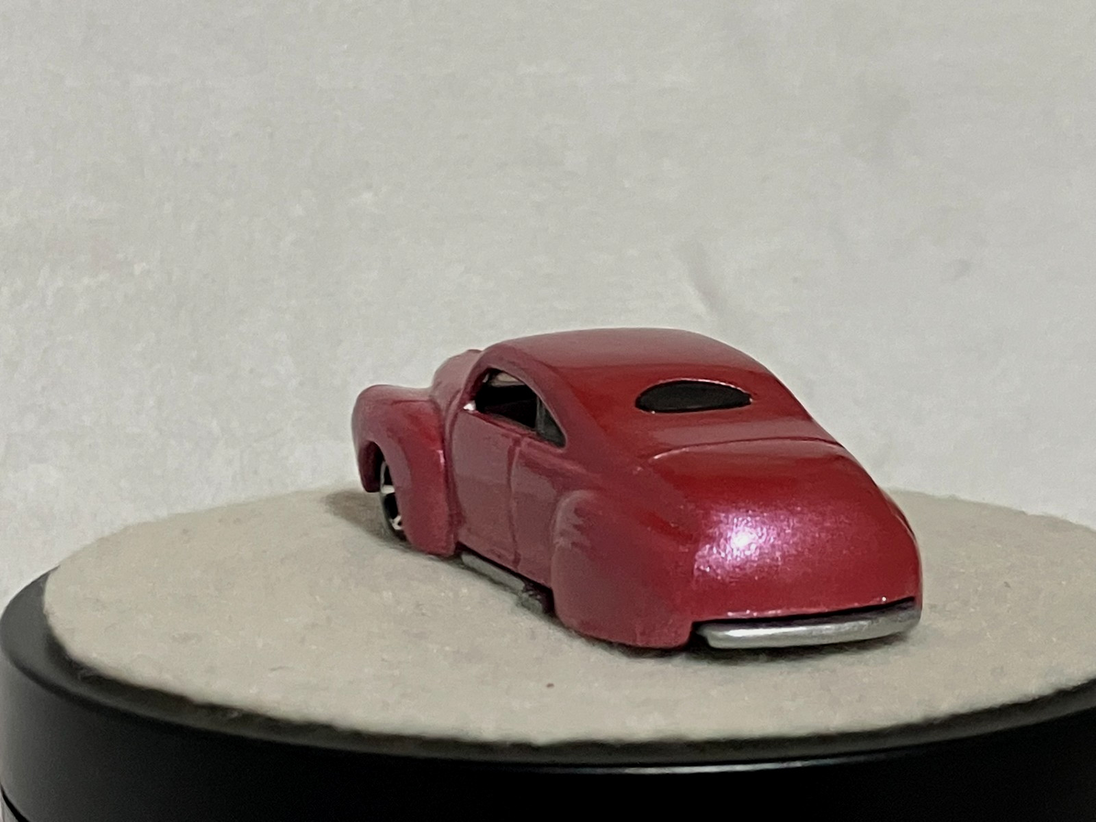 Hot Wheels Custom Tail Dragger Metallic Red Foil / Wheel swap Nice!