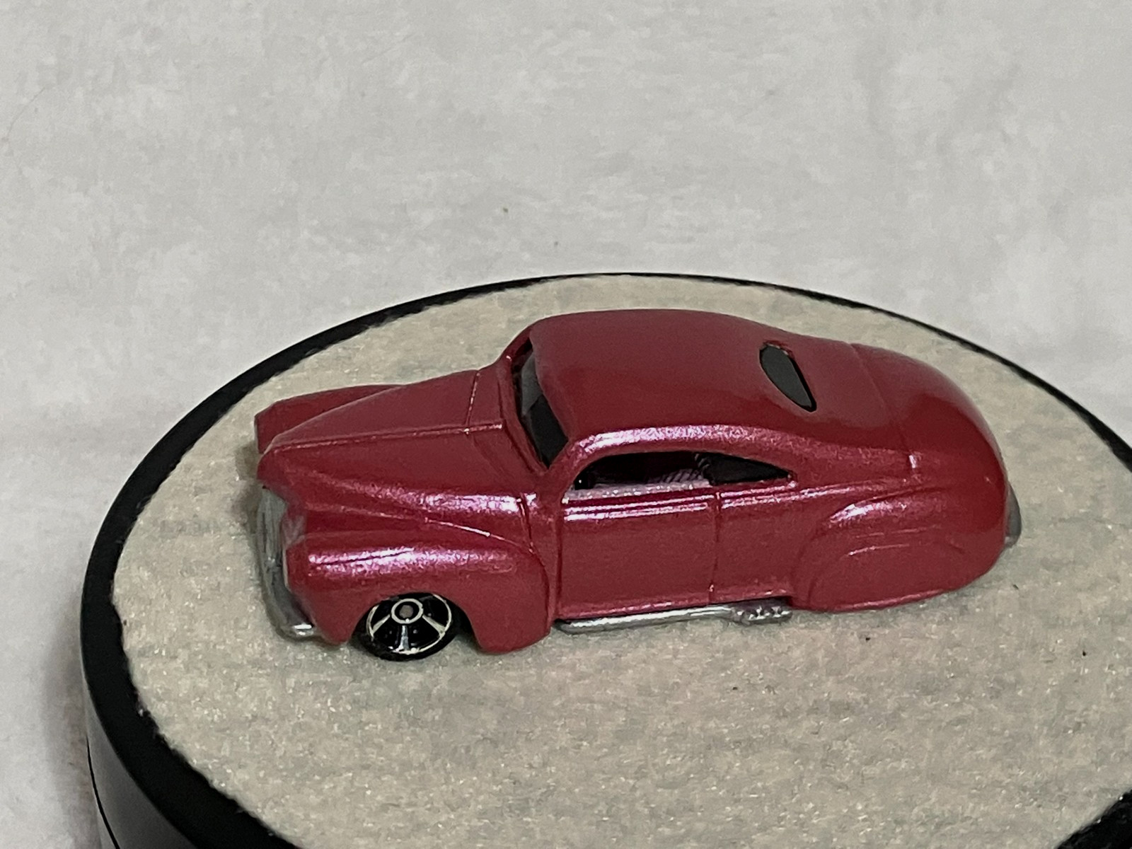 Hot Wheels Custom Tail Dragger Metallic Red Foil / Wheel swap Nice!