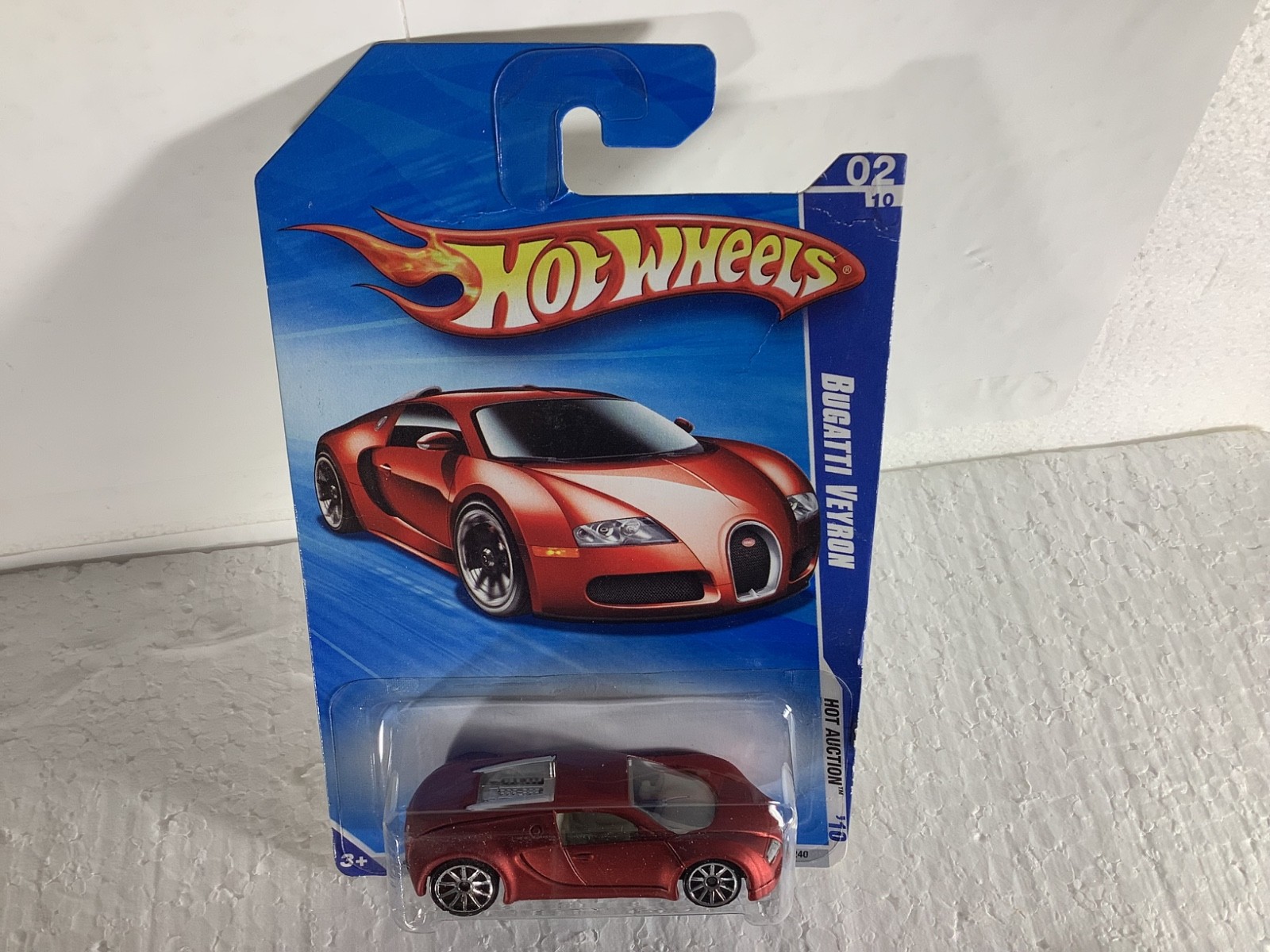 Hot Wheels Bugatti Veyron Red Metallic #160/240 Hot Auction 2010 Sealed RARE