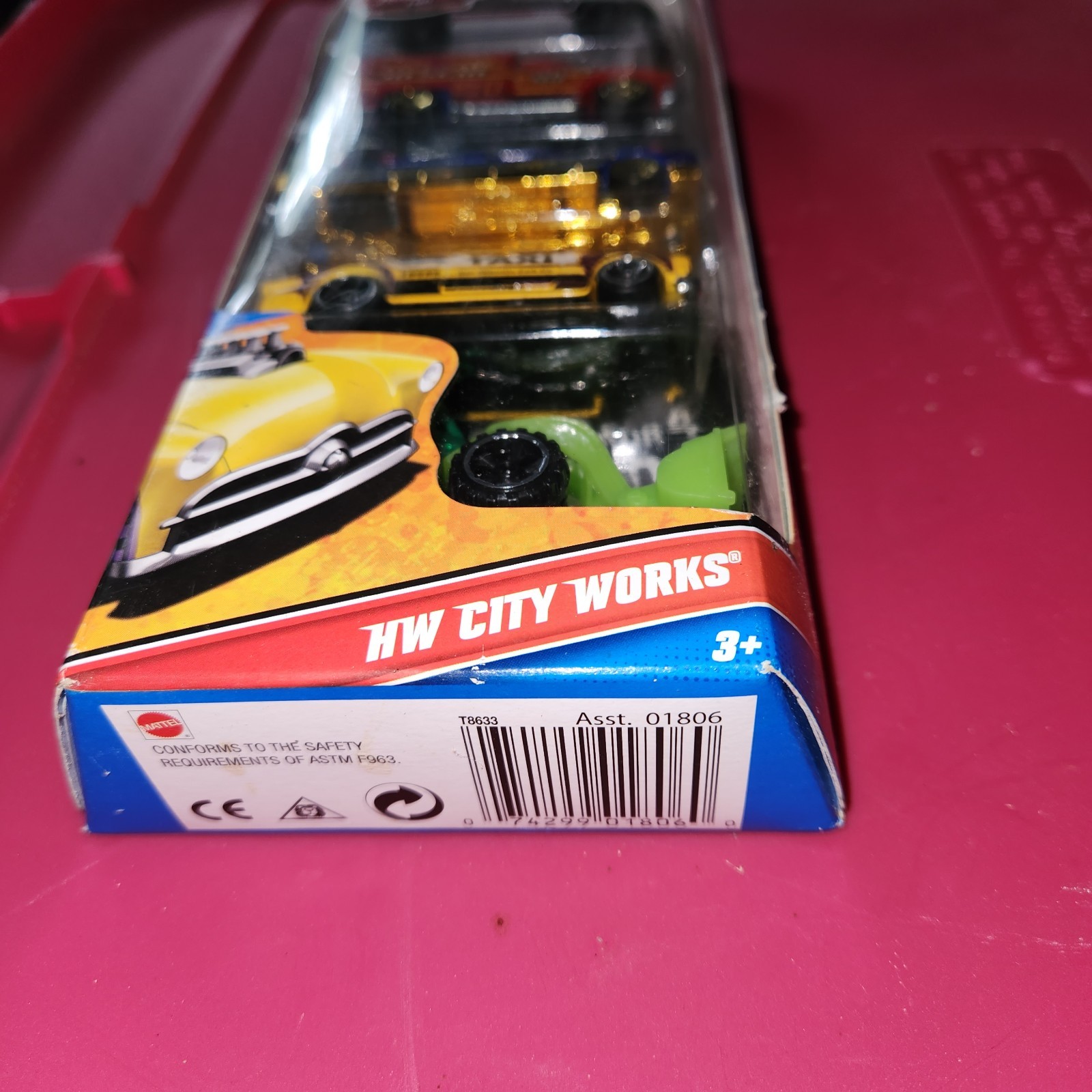 Hot Wheels HW City Works Cars Police Fire Rescue Taxi 5 Cars