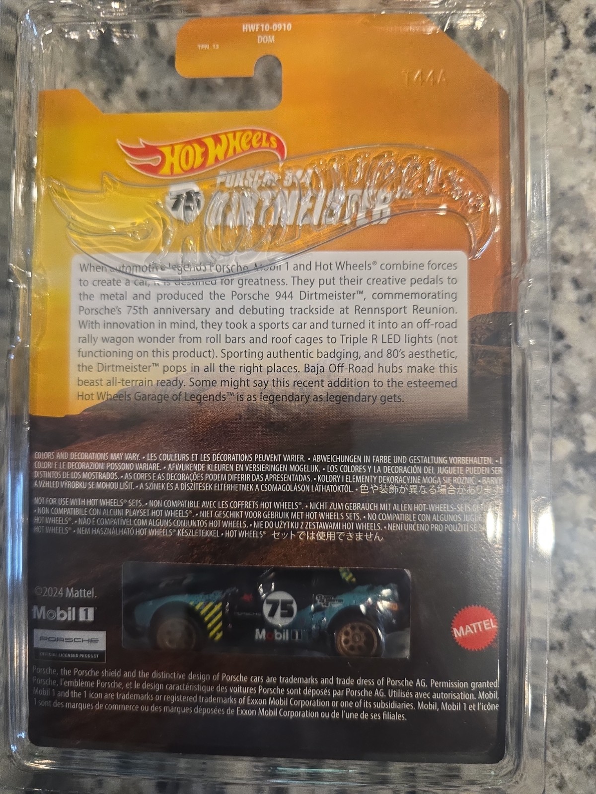 Hot Wheels 1987 Porsche 944 Dirtmeister,Official Licensed Porsche Product