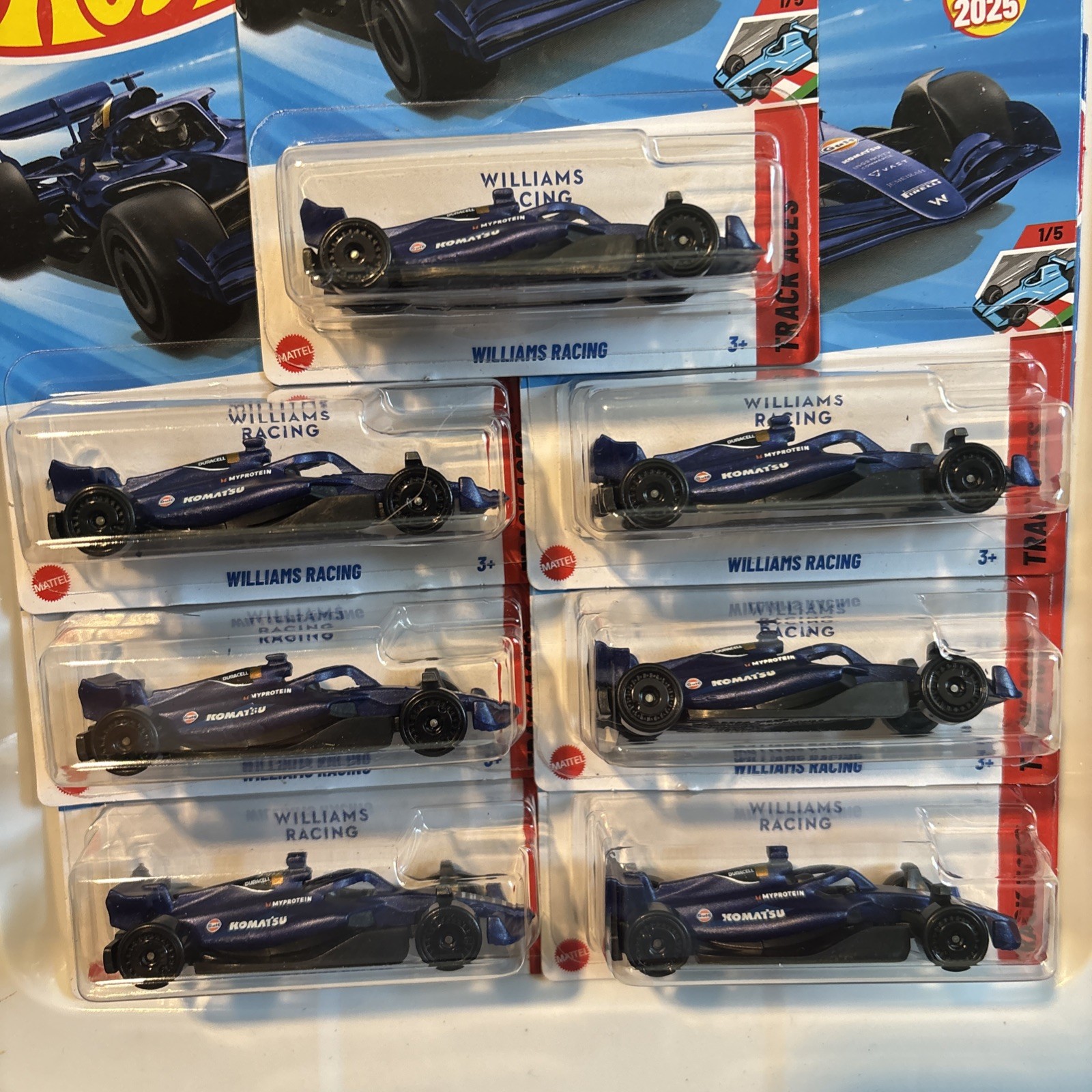 7x Hot Wheels Formula 1 Williams Racing F1 Formula Blue 2025 #59/250