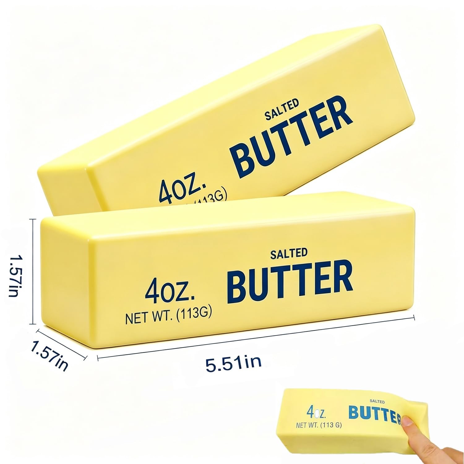 2PCS Butter Squishy Toys，Slow Rebound Butter Squeeze , Sticky Butter Sticks S…