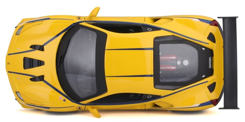 2016 Ferrari 488 challenge #25 1/24 Scale Diecast Model Bburago – YELLOW w/ BOX