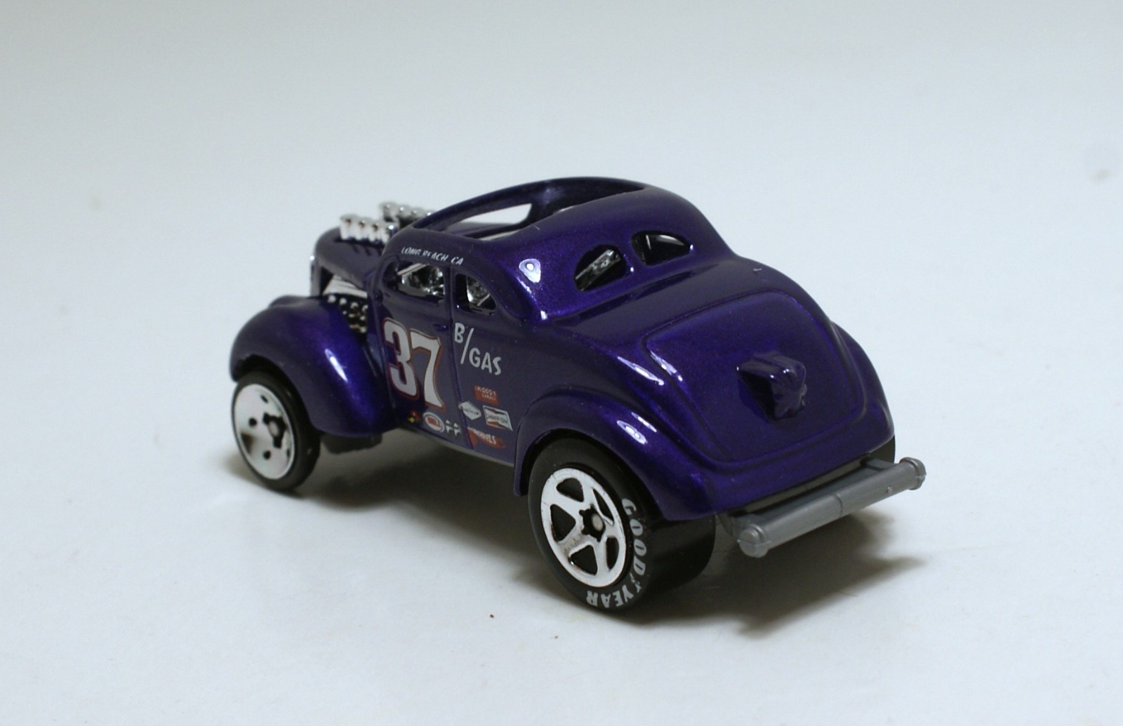 HOTWHEELS 1937 CHEVY B/GAS NHRA GASSER DRAGSTER HARD TO FIND DIE CAST REPLICA