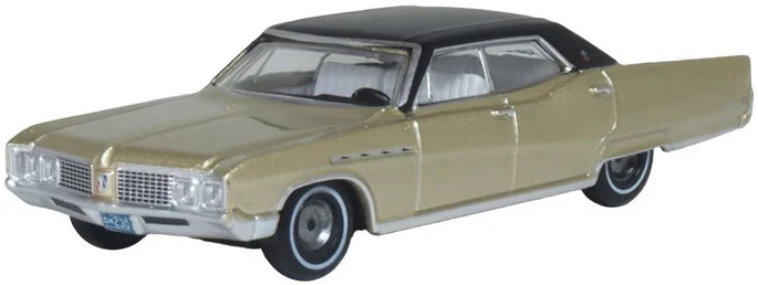 Oxford 1968 Buick Electra 225 Gold / Black 1/87 HO diecast car