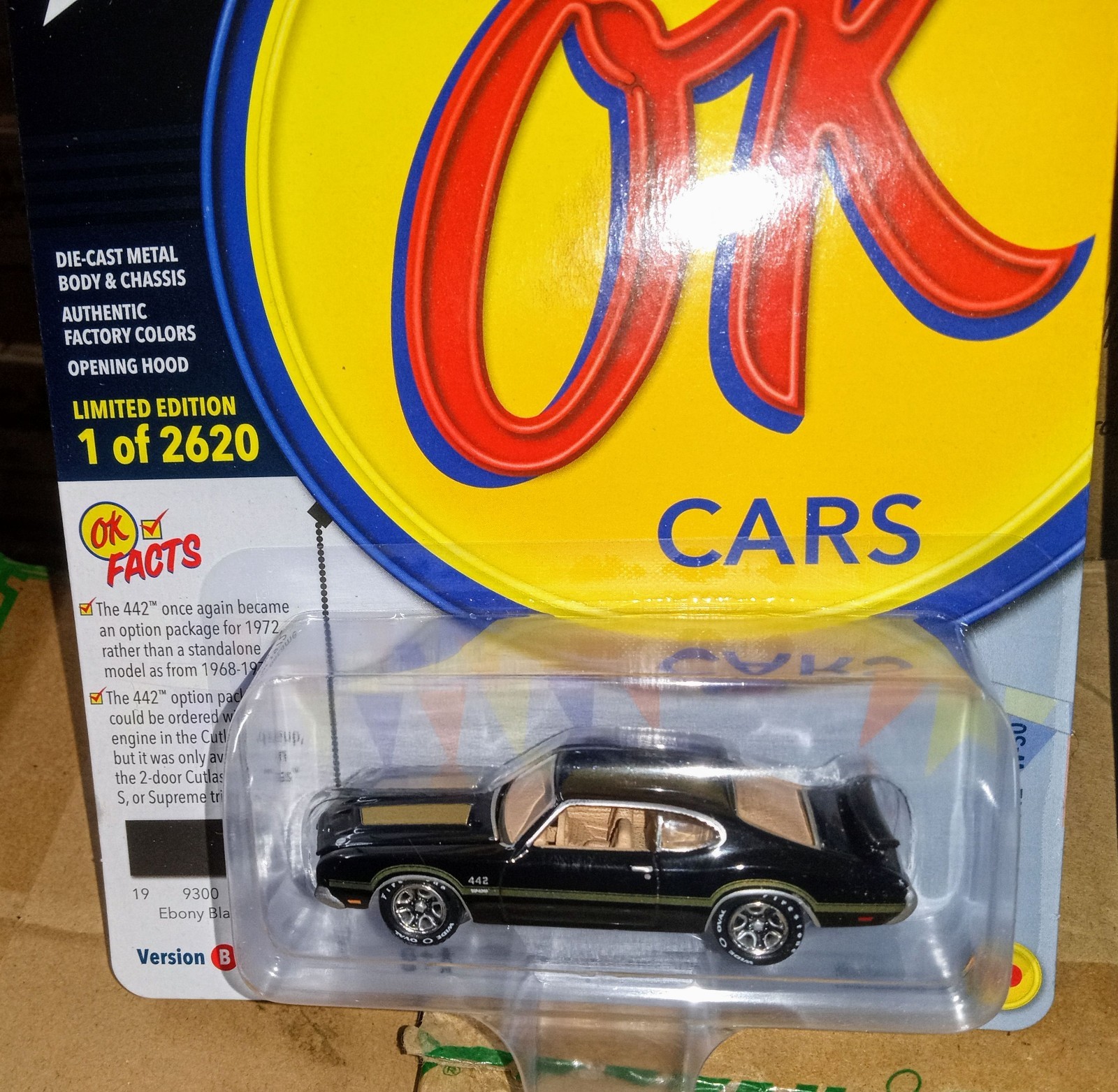 Johnny Lightning 1:64 – 1972 Oldsmobile 442 W30 Black – MUSCLE CARS