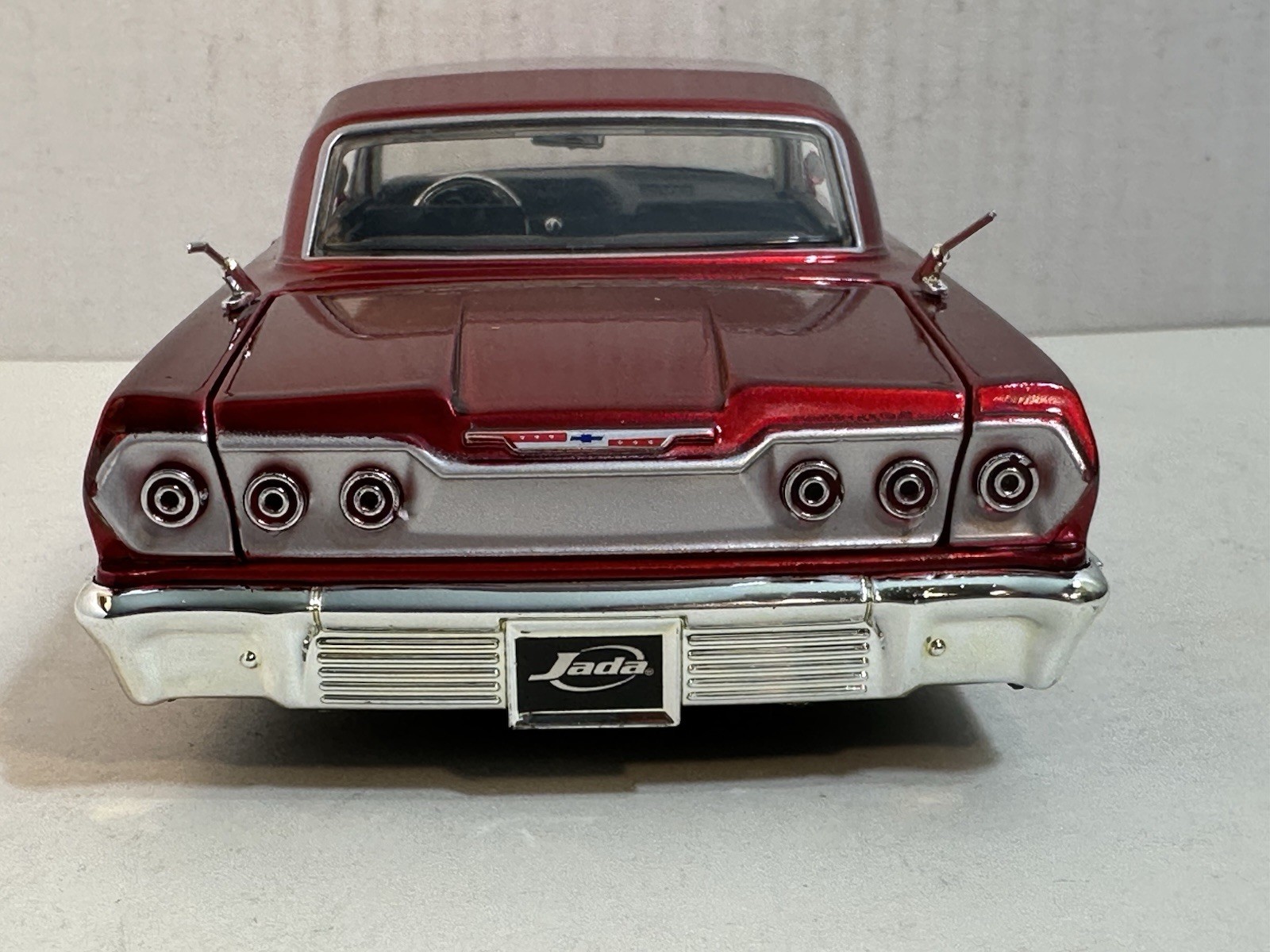 JADA DUB CITY 1963 CHEVY IMPALA RED 1:24 DIECAST MODEL CAR NEW NO BOX