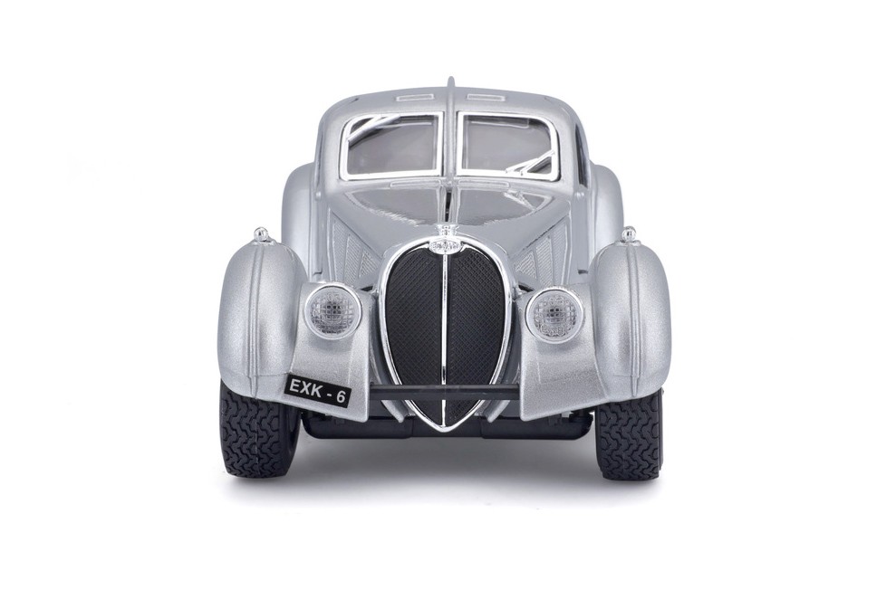 BUGATTI ATLANTIC HARD TOP SILVER 1/24 DIECAST CAR BBURAGO 18-22092SV
