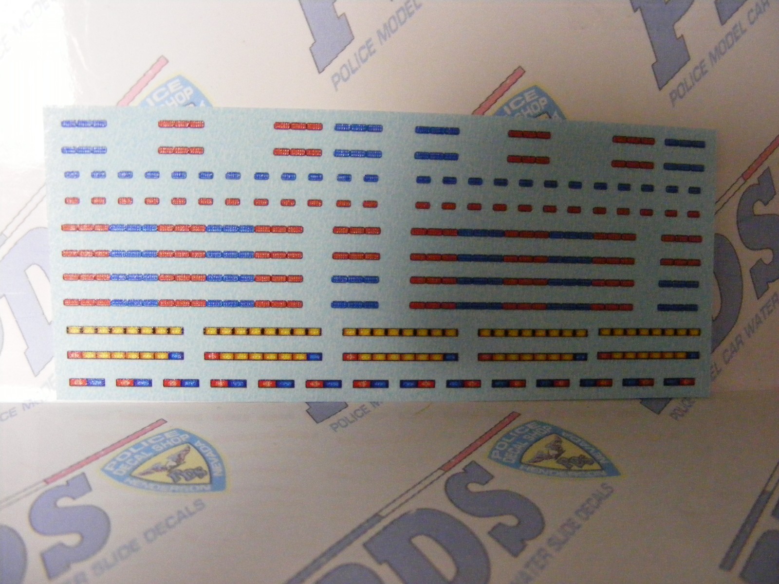 Police Sheriff Highway Patrol Simulated LED Lights 1/64 Water slide Decals