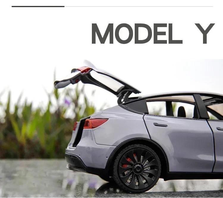 1:24 Tesla Model 3 Model Y Alloy Car Model Diecast Metal Toy Vehicles Car Model