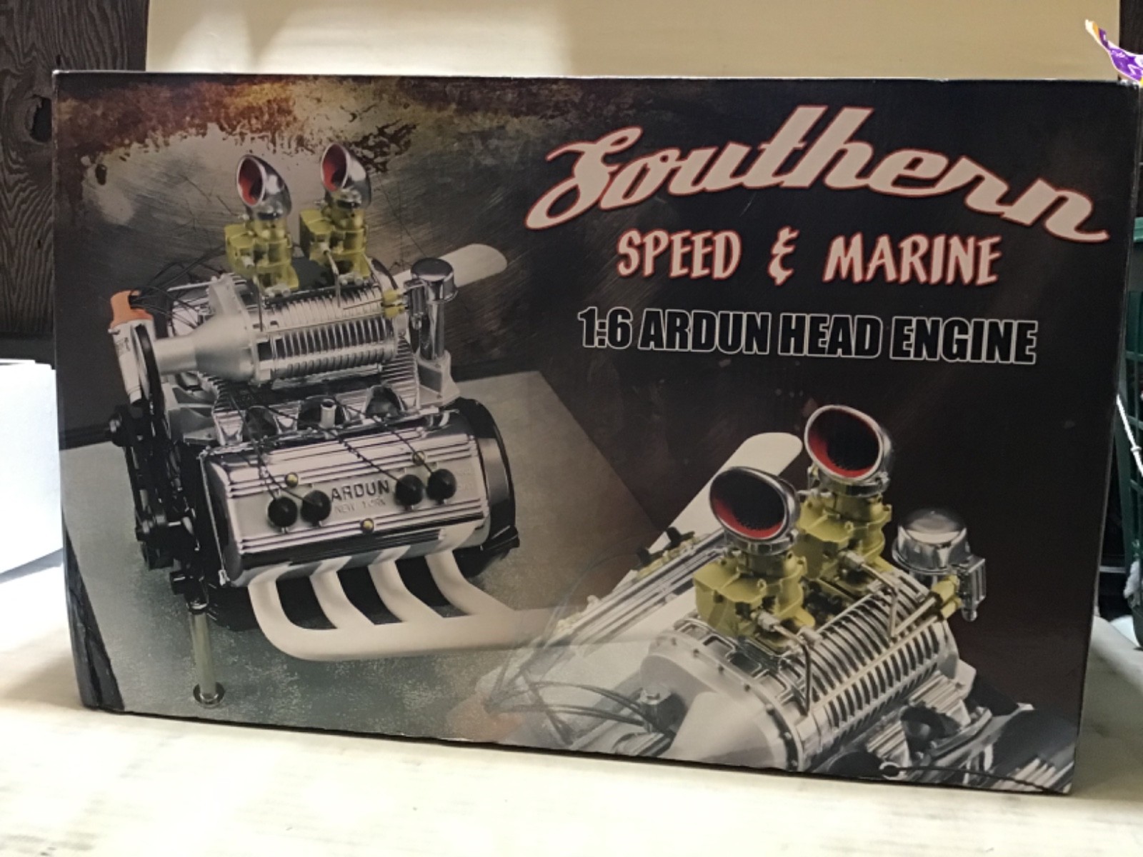 SOUTHERN SPEED MARINE FORD ARDUN HEAD LEGENDARY V-8 BLOWN METAL ENGINE GMP 1/6