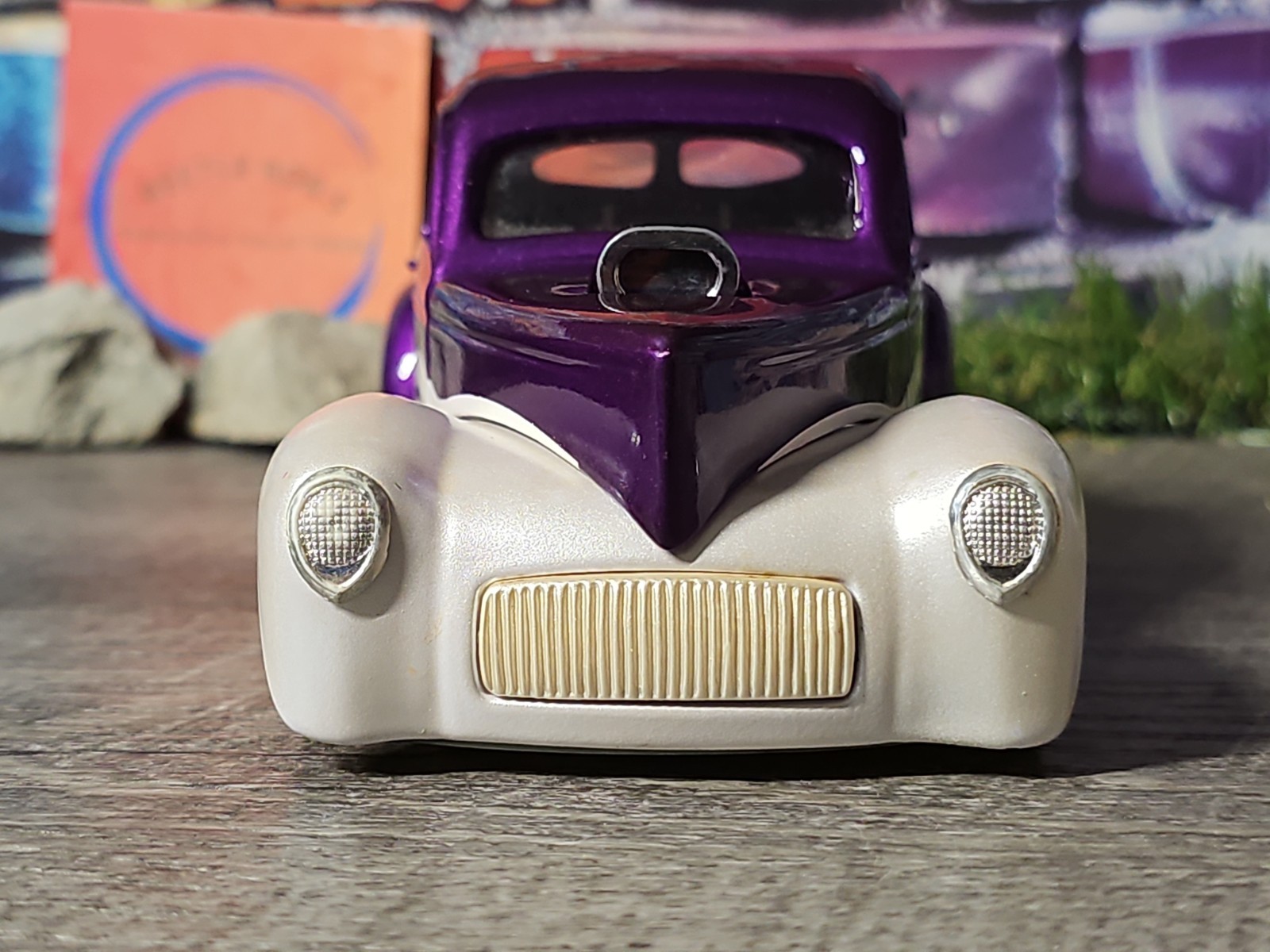 Vntg 2001 Racing Champions 1941 Willys Coupe 1:24 Purple Diecast Car NO BOX