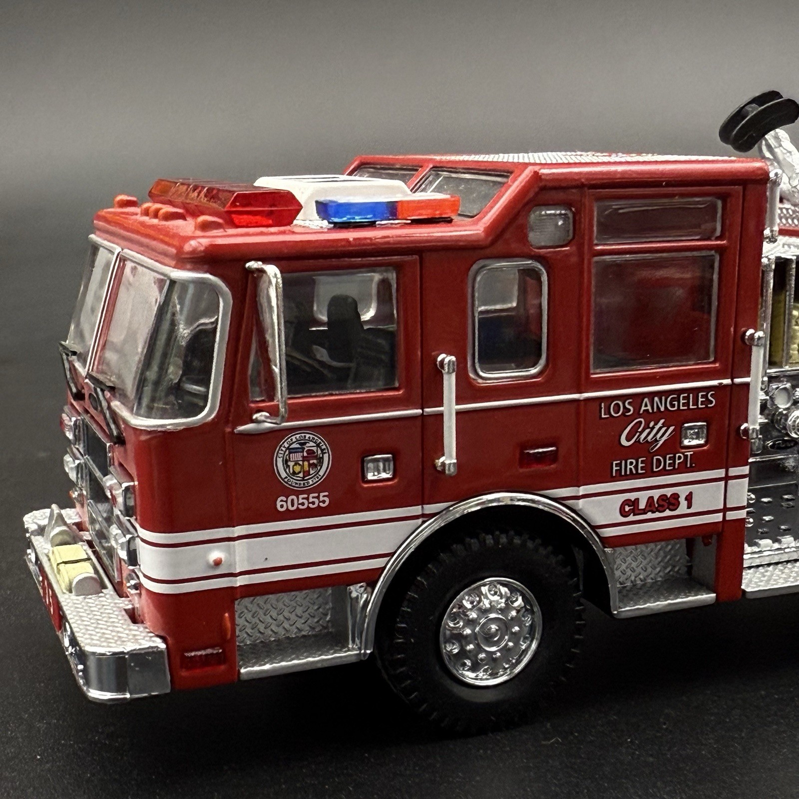 2 Pack 1/64 Mini Whelen Edge Blue Red Lightbar Gray Top Cover Police Fire EMS