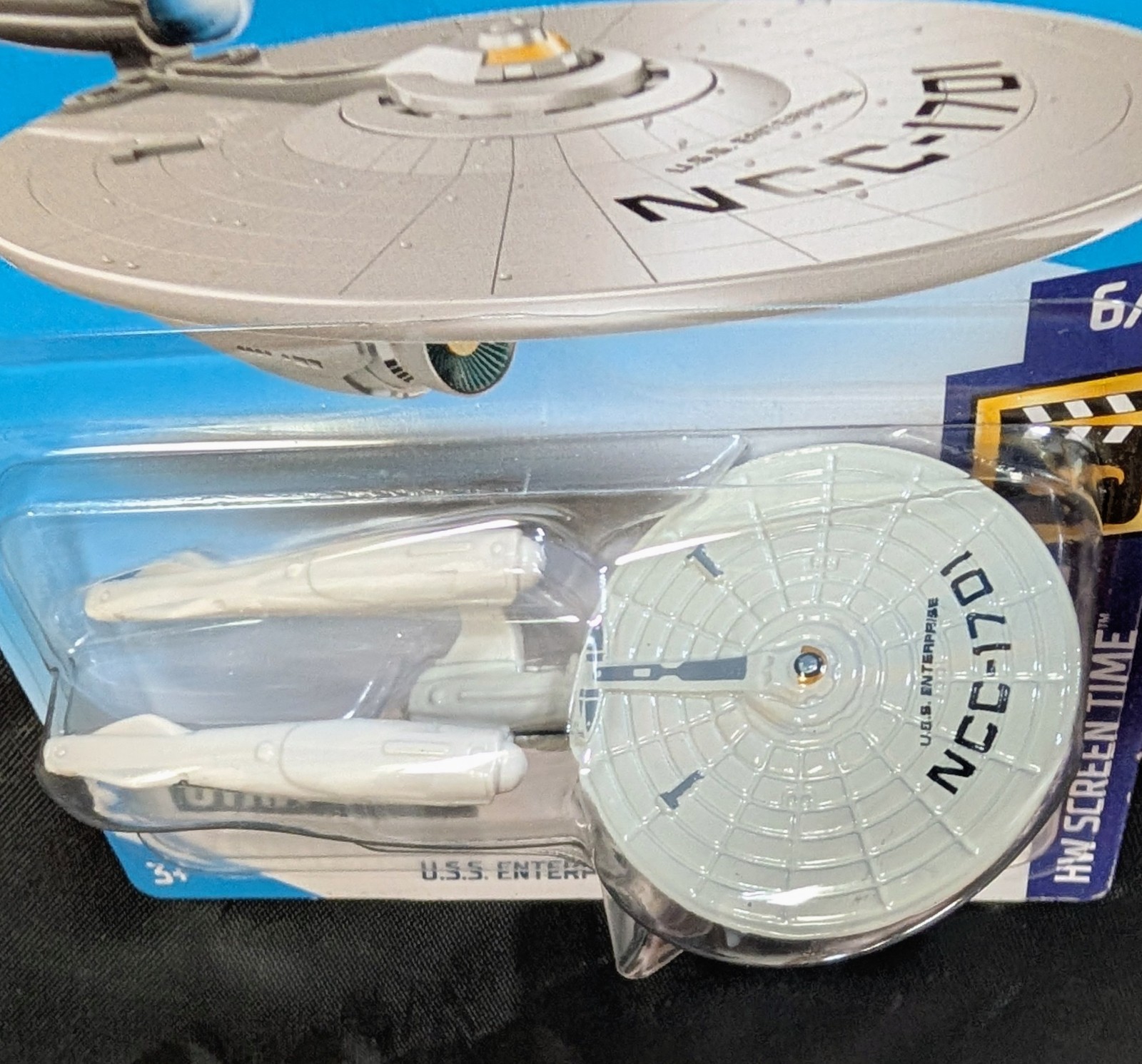 Hot Wheels Star Trek USS Enterprise NCC-1701 White With Stand And Protector Case