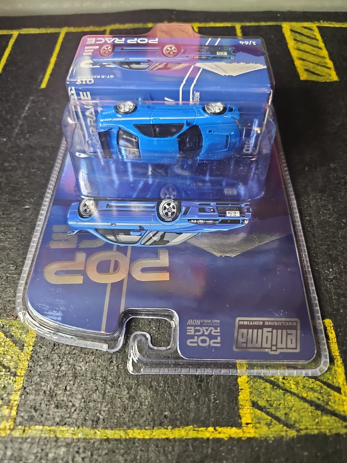 Pop Race Enigma Exclusive Nissan Skyline GTR R33 Nismo 400R Championship Blue