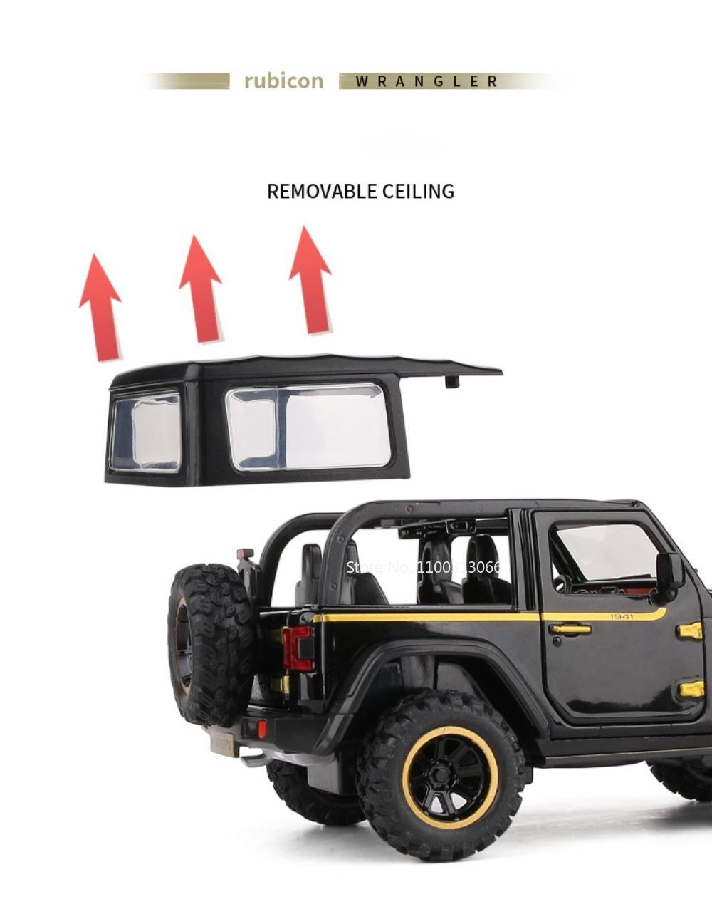 1:32 Alloy Diecast Off Road Vehicle Model 1941 Style Sound Light Toy Car Gift