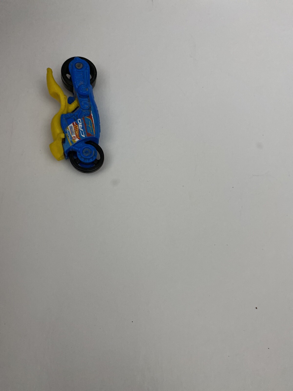 2014 Hot Wheels MOTORCYCLE Blue And Yellow