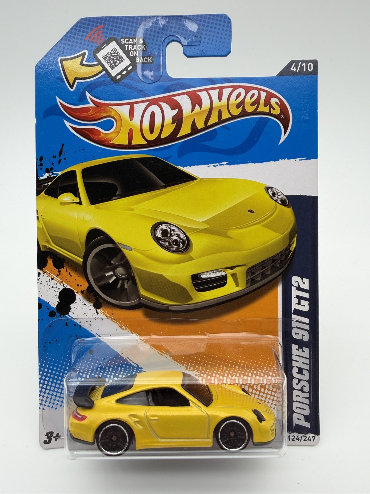 2012 Hot Wheels HW All Stars Porsche 997.2 911 GT2 YELLOW Walmart Exclv RARE