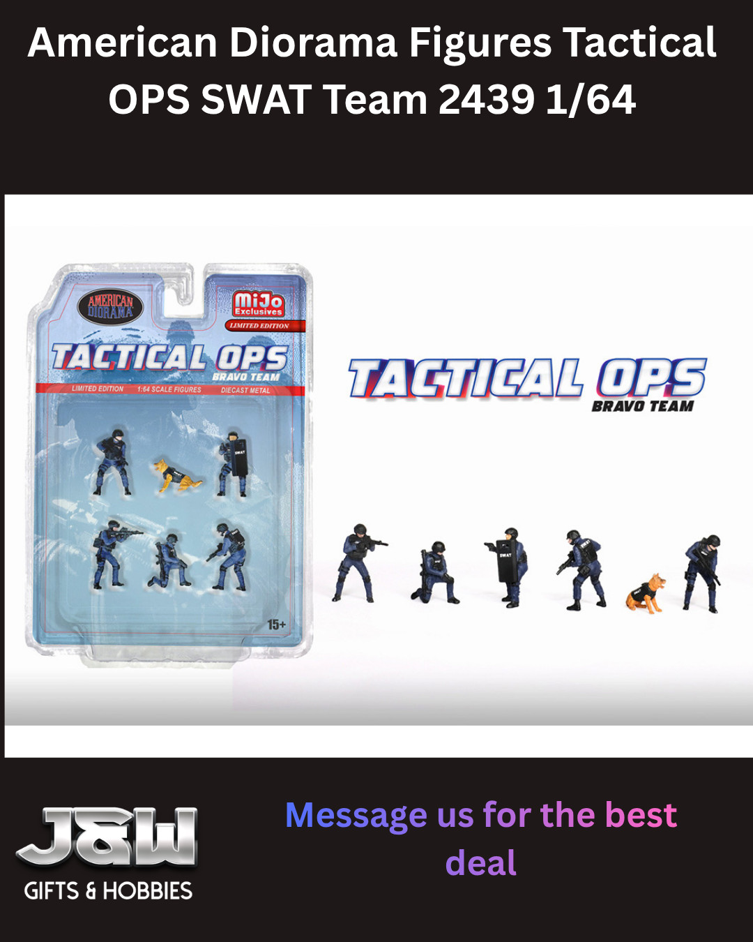 American Diorama Figures Tactical OPS SWAT Team 2439 1/64